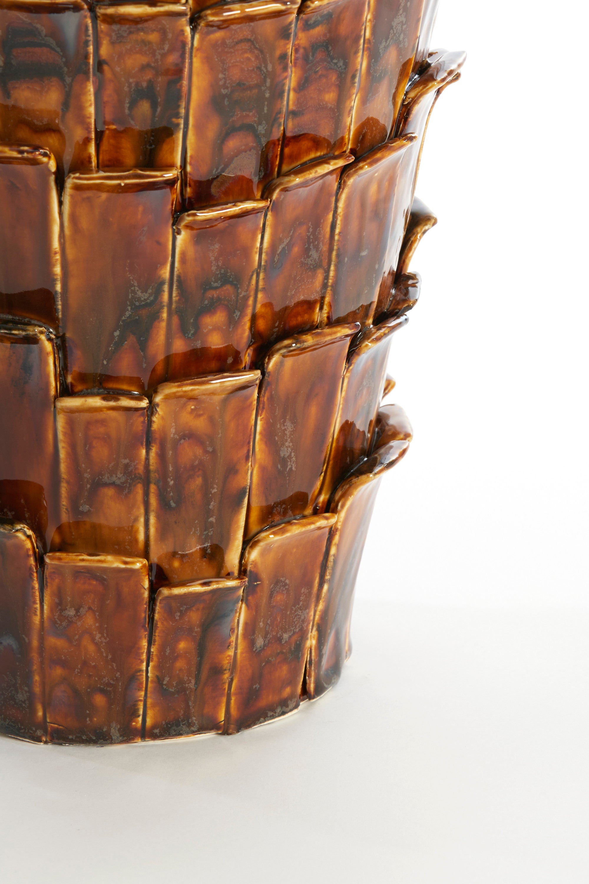 Banya Gloss Dark Brown Ceramic Vase 34cm