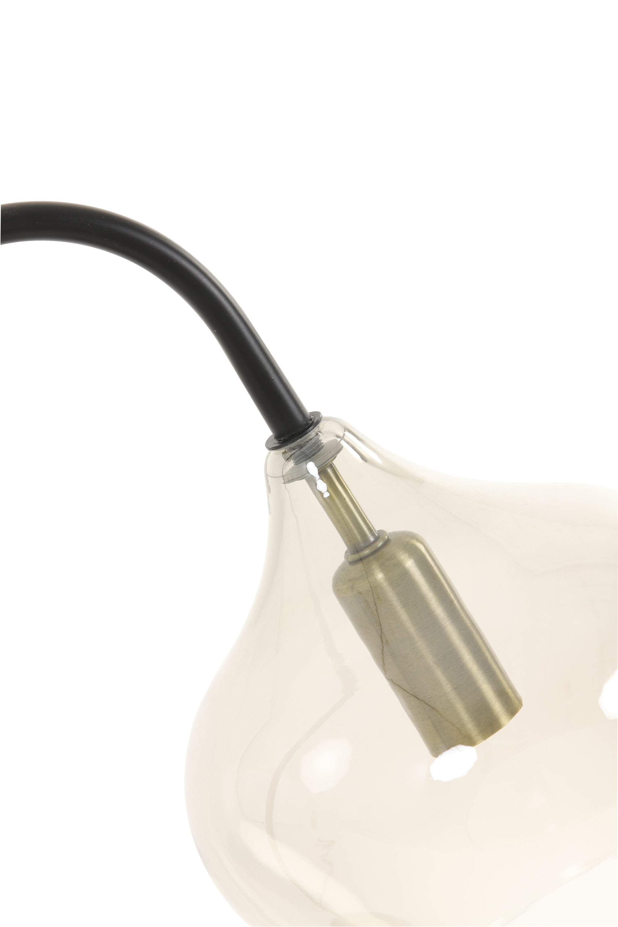 Rakel Matt Black & Smoked Glass Floor Lamp