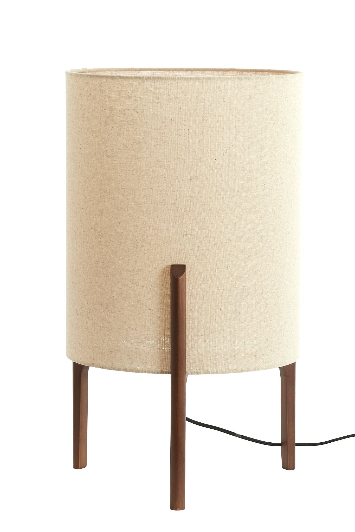 Litto Dark Brown & Natural Linen Table Lamp 58cm