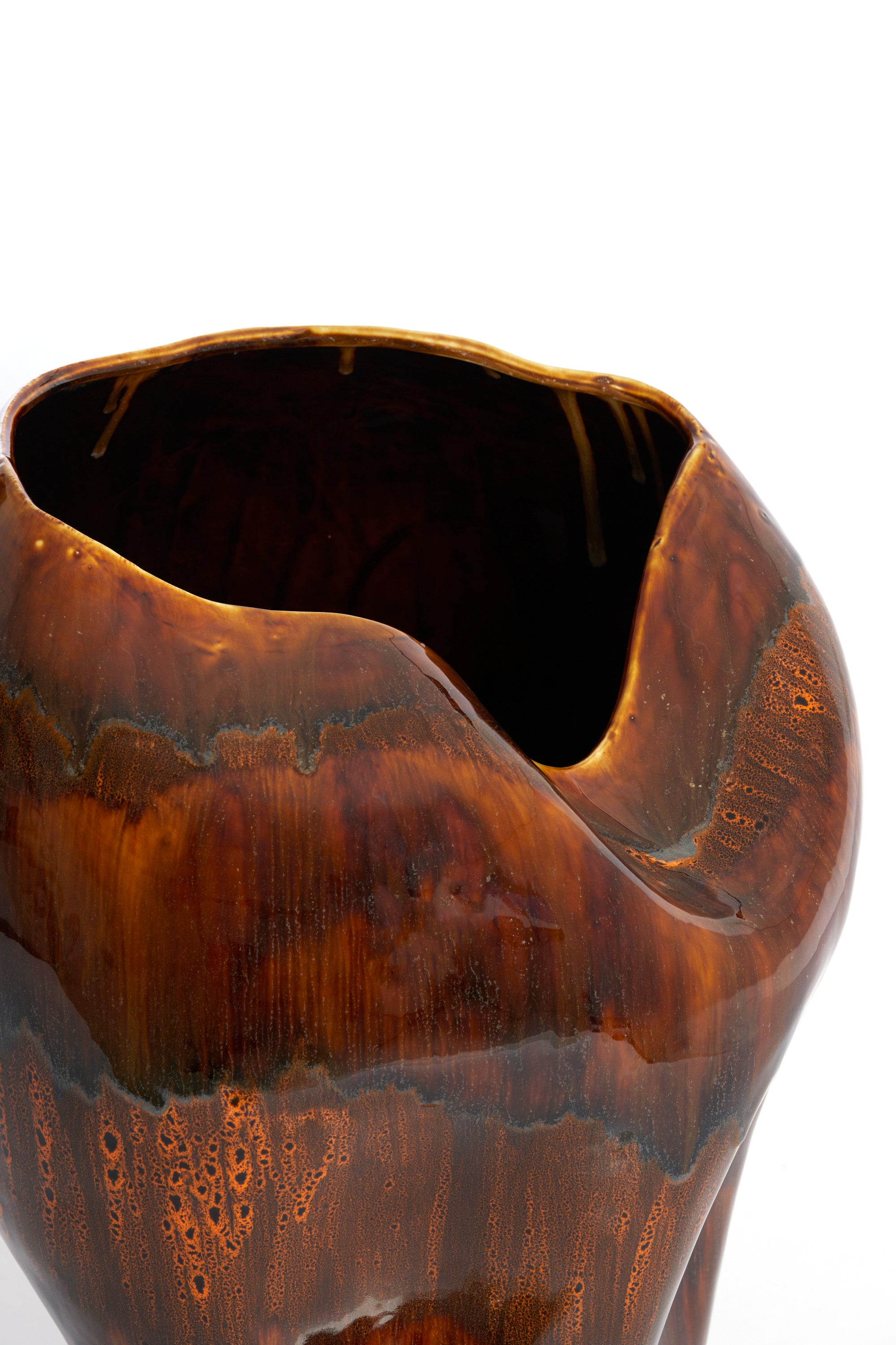 Azura Dark Brown Ceramic Vase 53cm