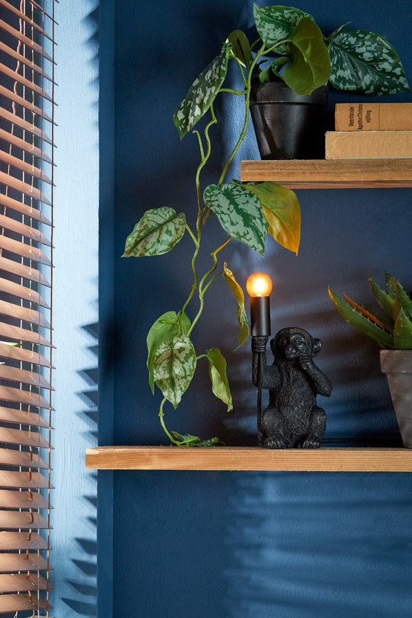 Monkey Matt Black Table Lamp