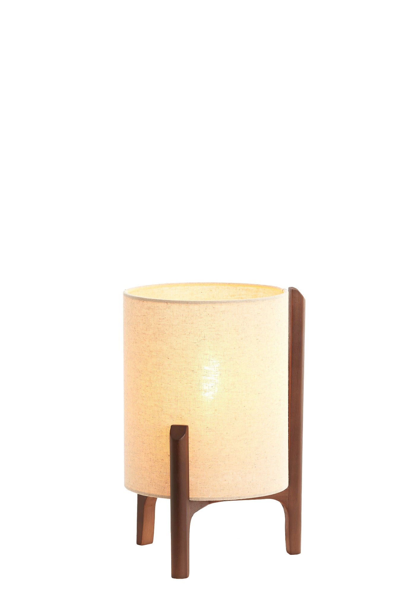 Litto Dark Brown & Natural Linen Table Lamp 33cm