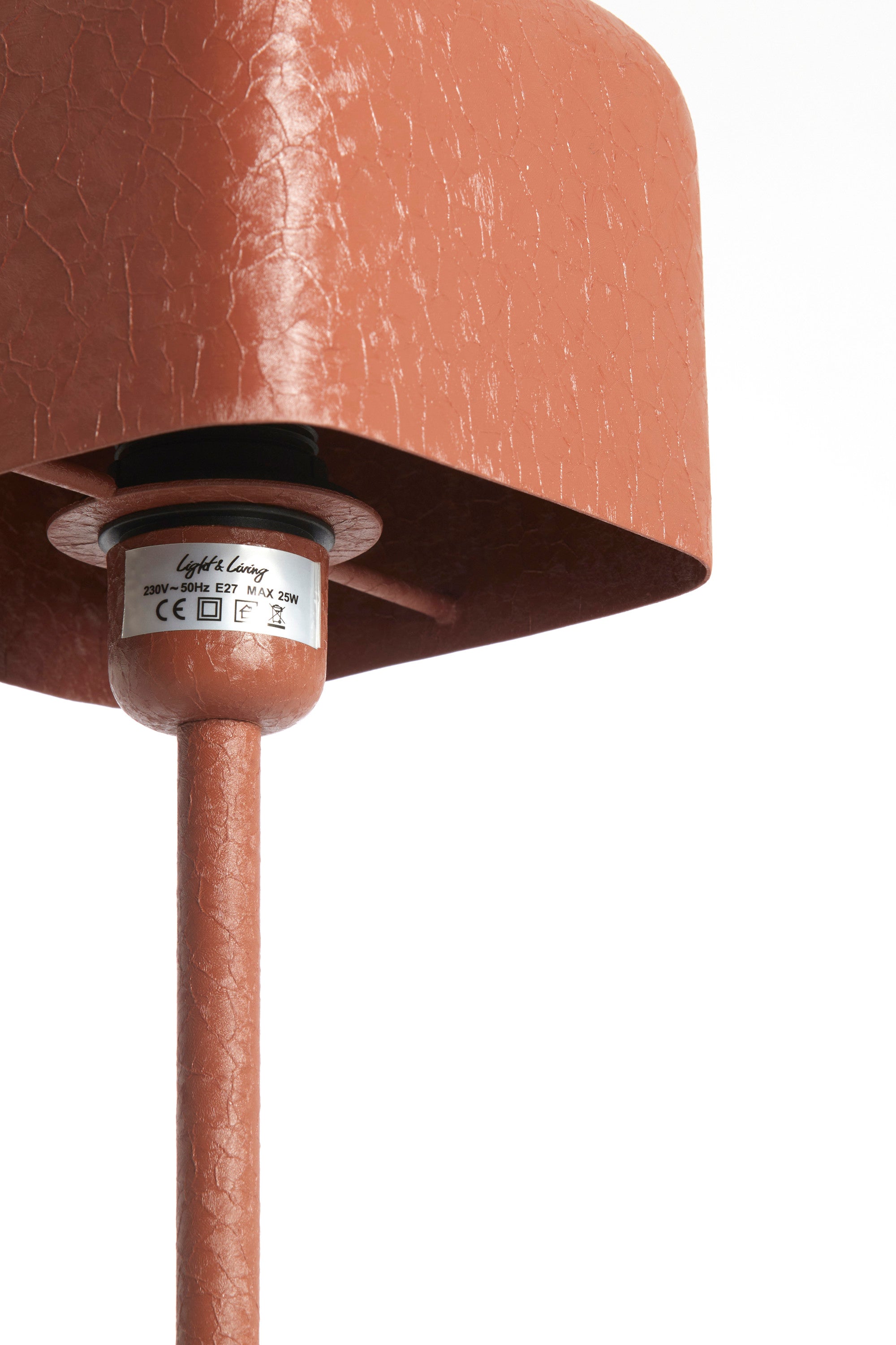 Elenie Matt Dark Orange Metal Table Lamp 46cm