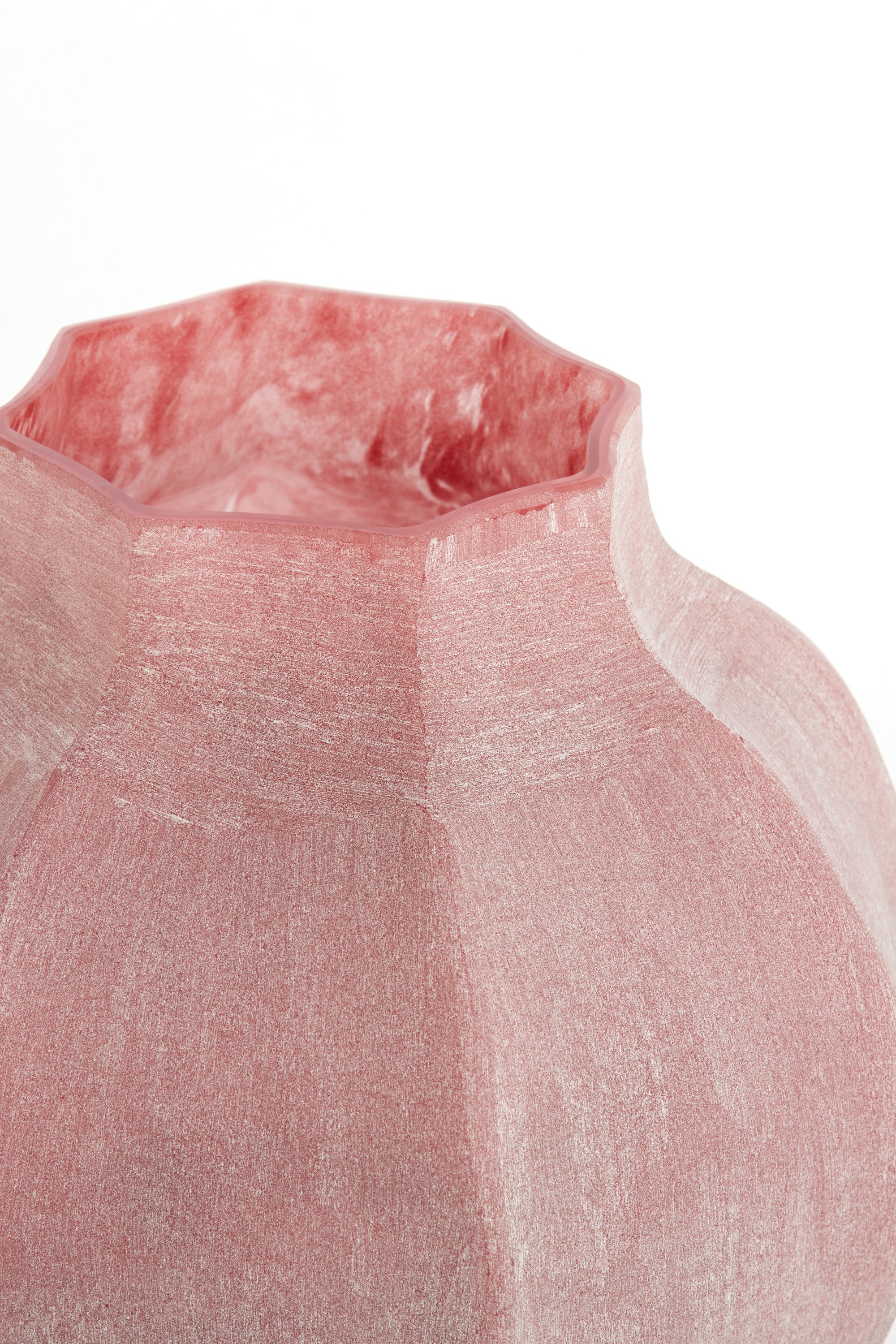 Tejeda Dark Pink Glass Vase 32cm