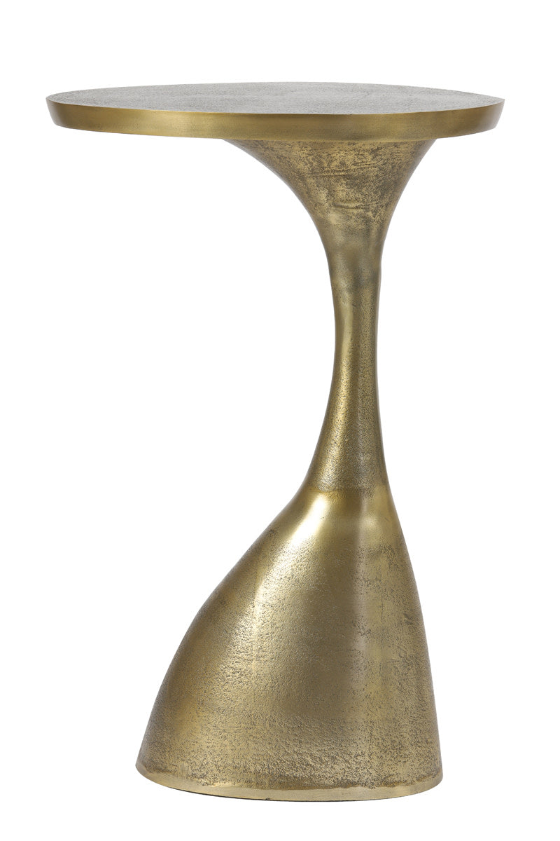 Macau Antique Bronze Metal Oval Side Table 61cm