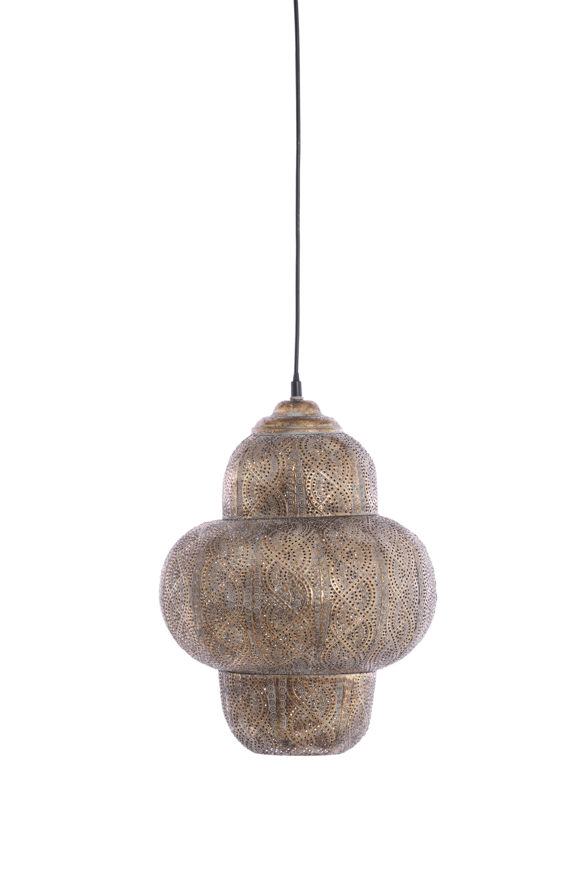 Ryota Brown Gold Metal Pendant Light 30.5cm