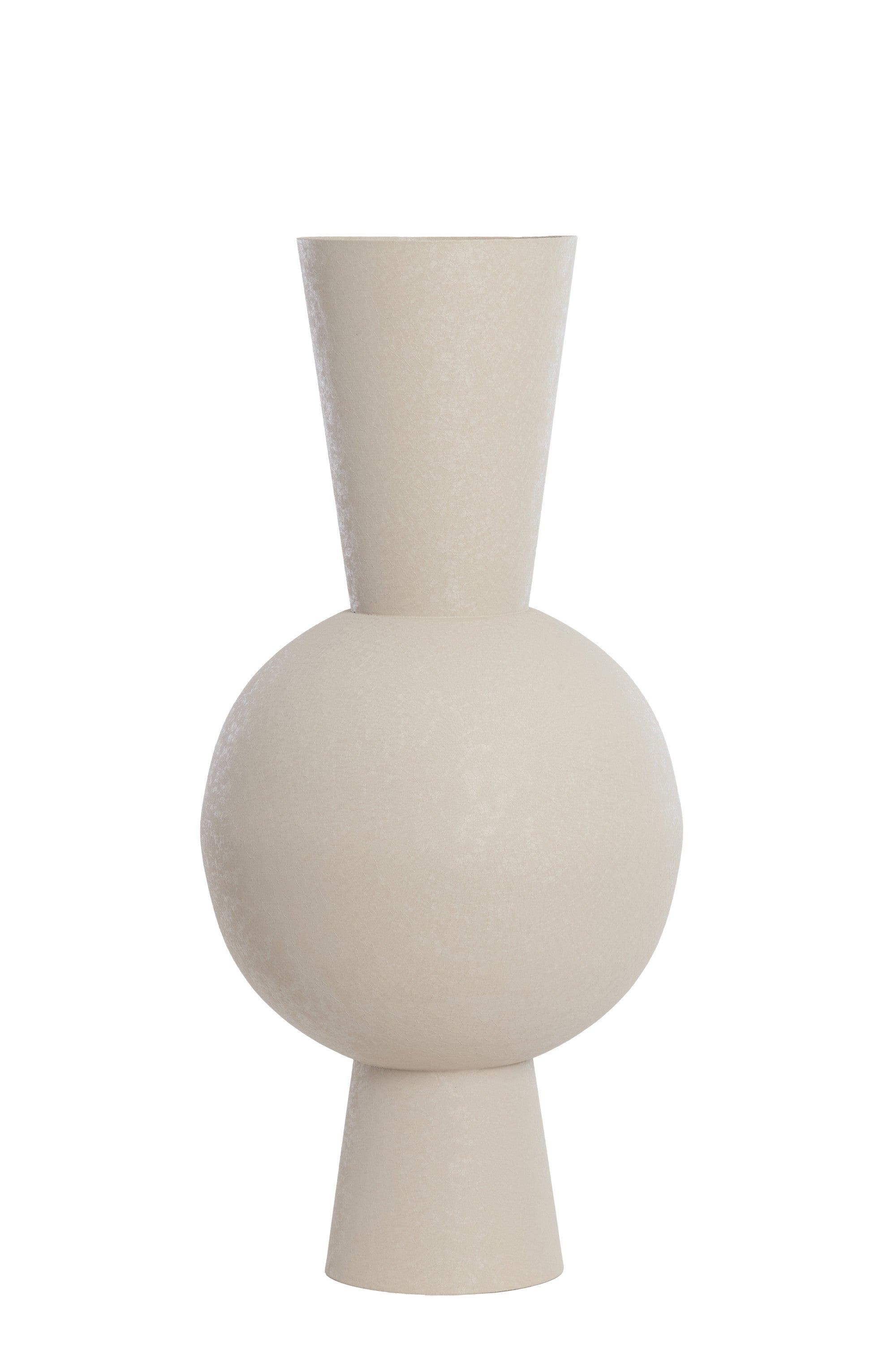 Chedi Matt Light Grey Metal Vase 83cm