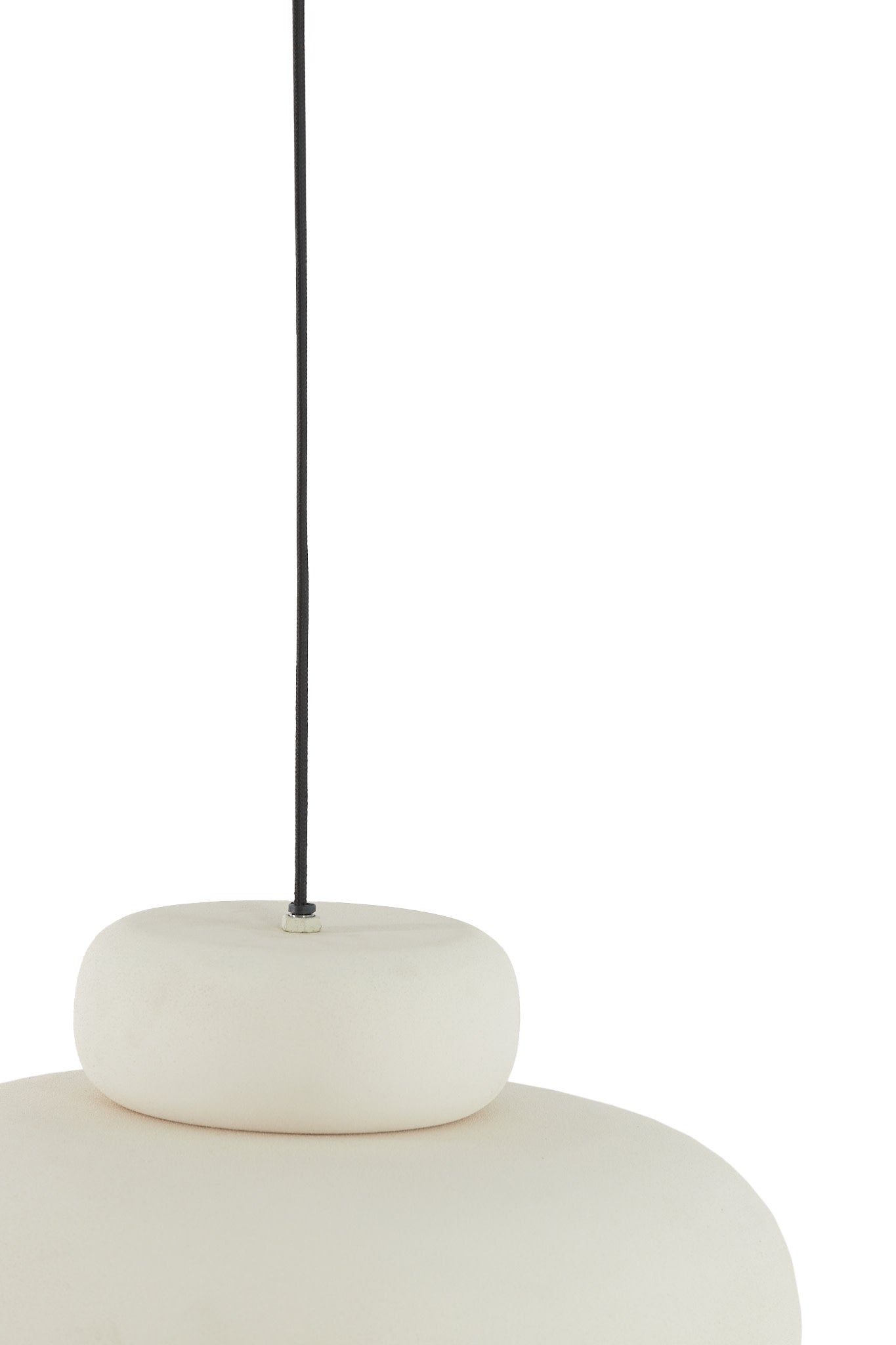 Neiva Matt Cream Metal Pendant Light 39cm