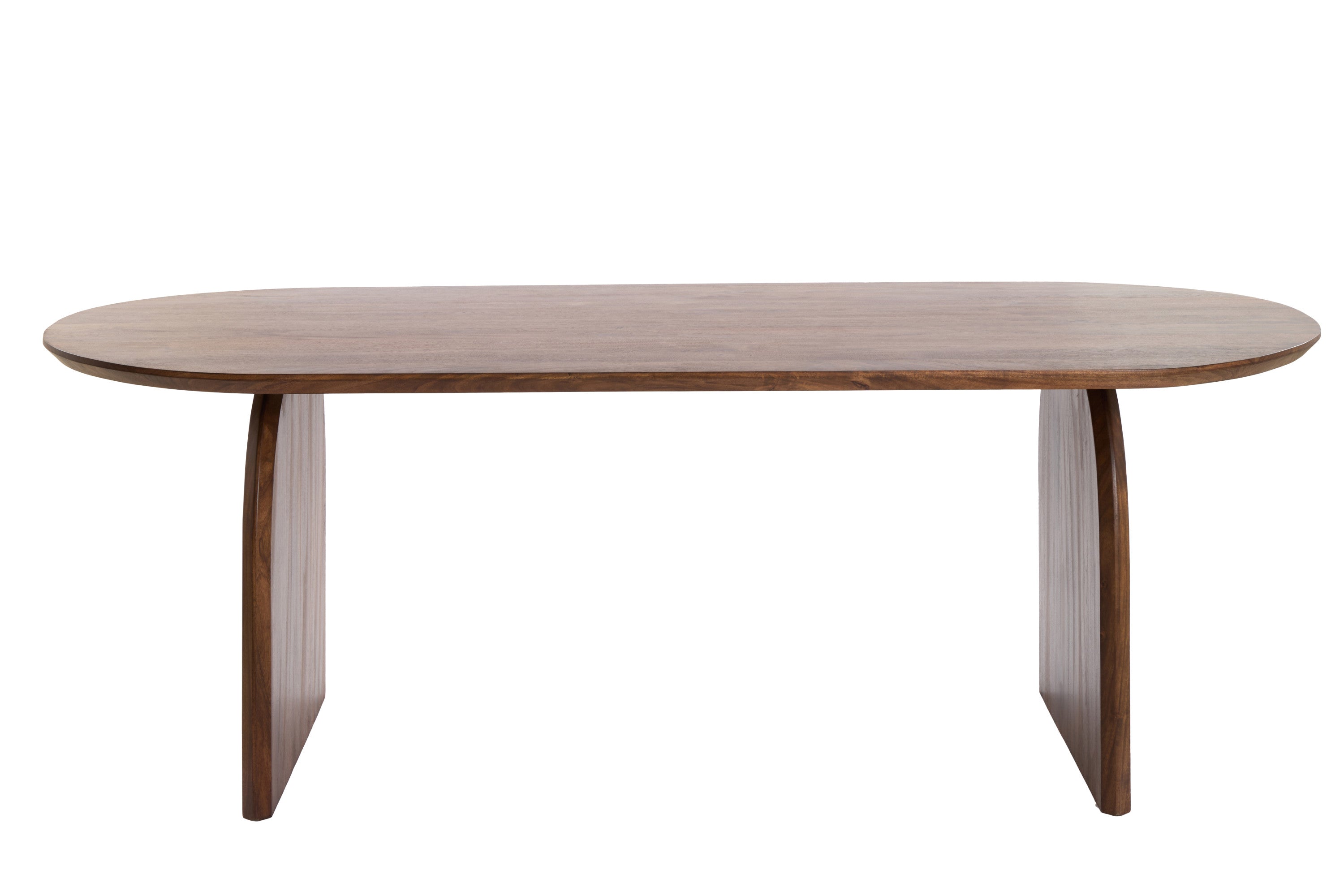 Indore Brown Acacia Wood Oval Dining Table 220cm
