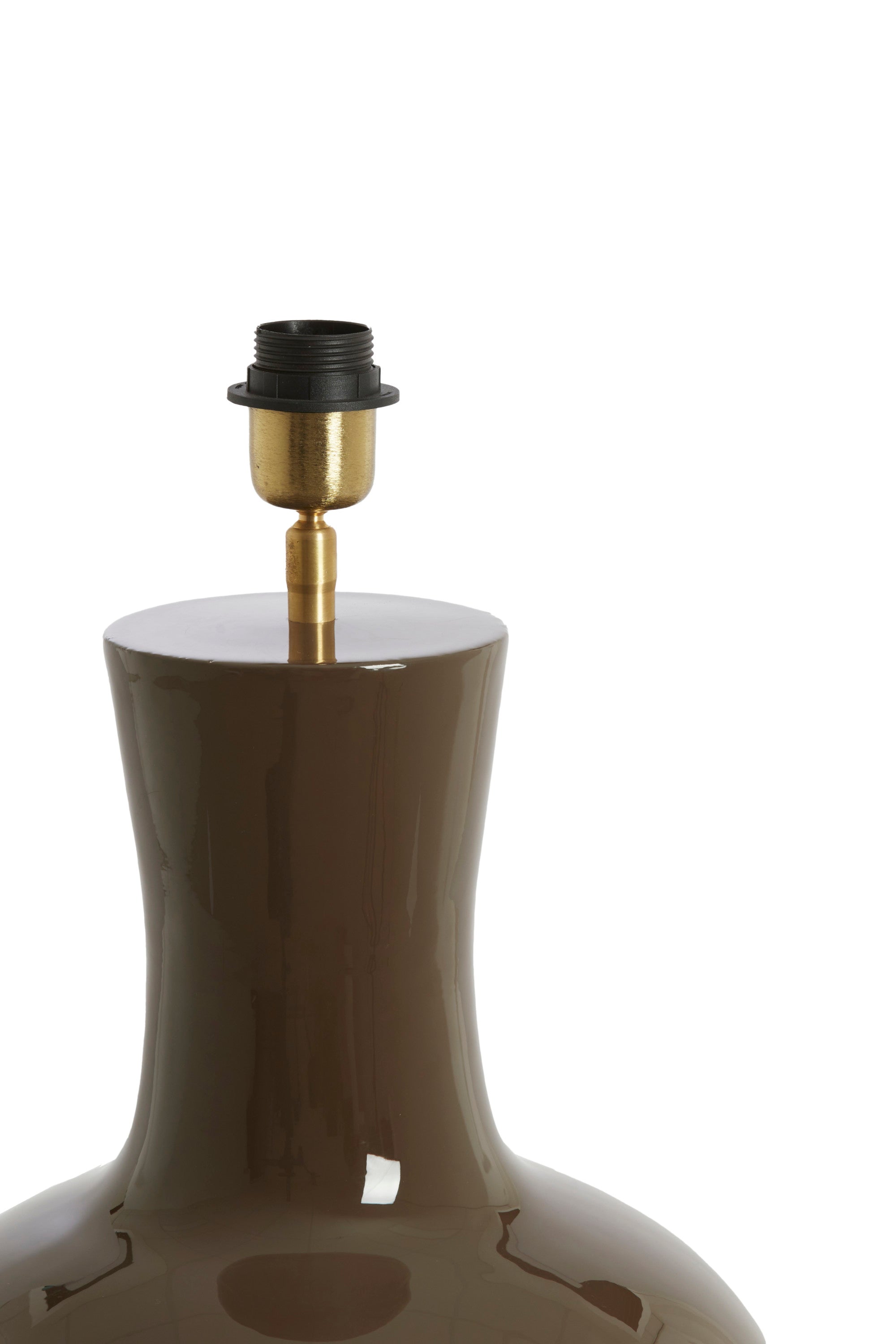Nana Gloss Dark Brown Metal Table Lamp Base 51cm