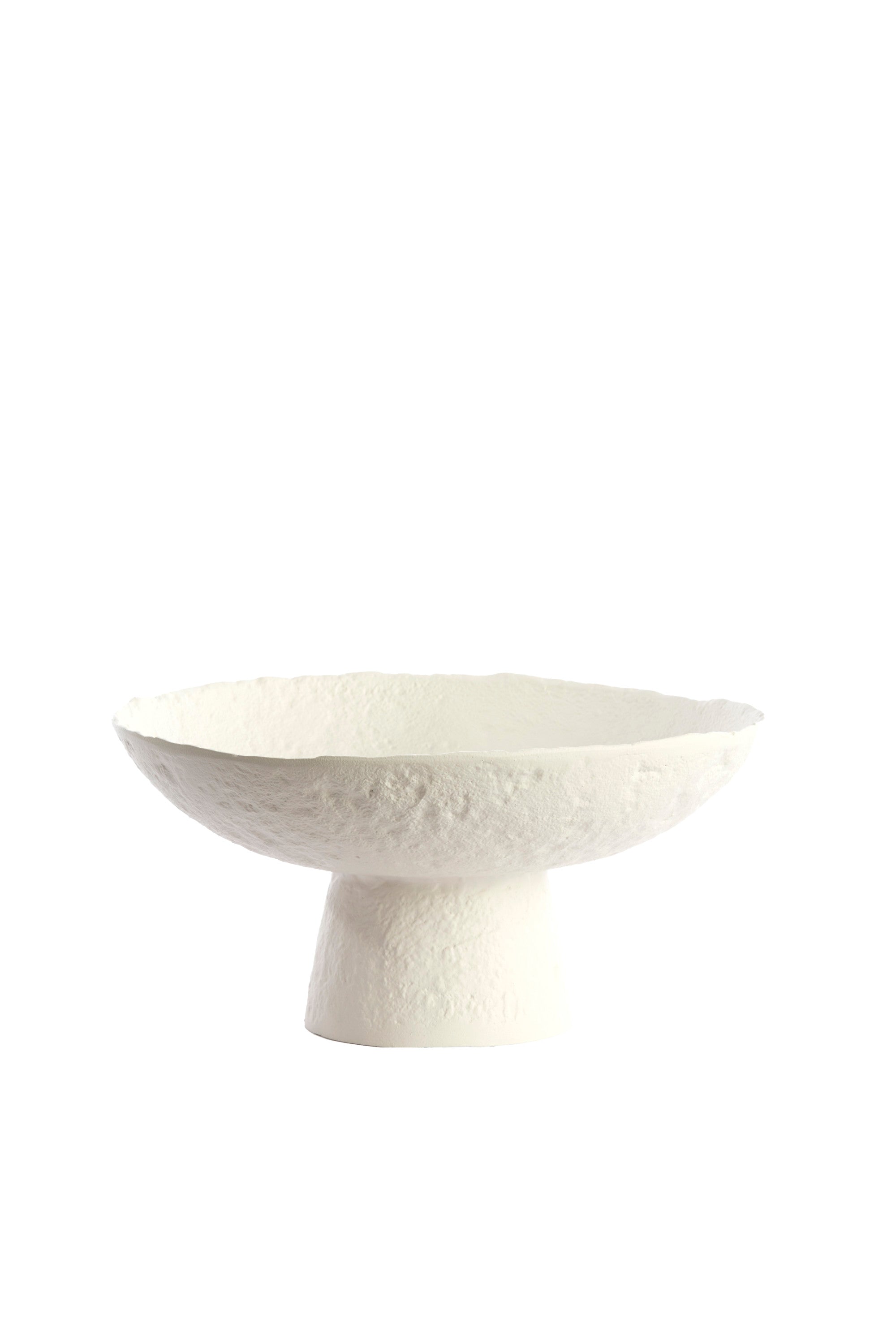 Ota Cream Metal Decorative Bowl on Stand 31cm
