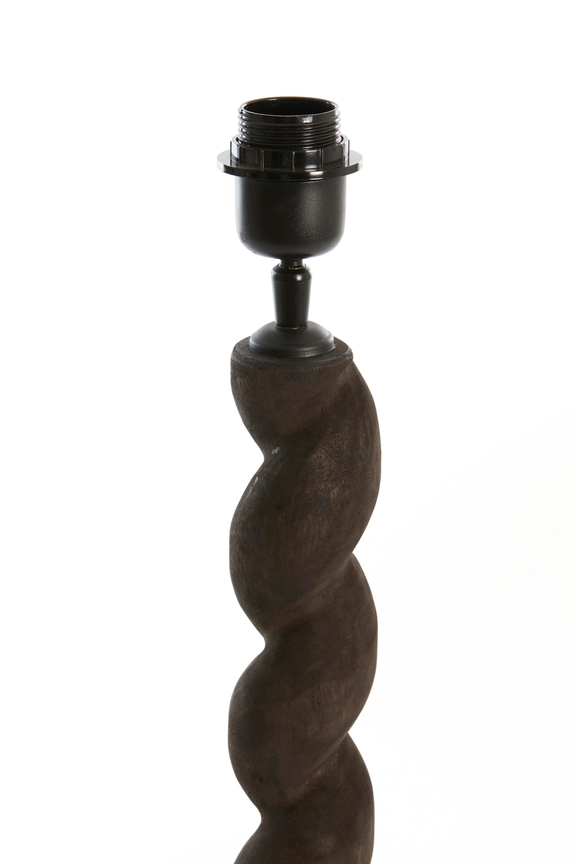 Nanno Matt Grey/Brown Wood Table Lamp Base
