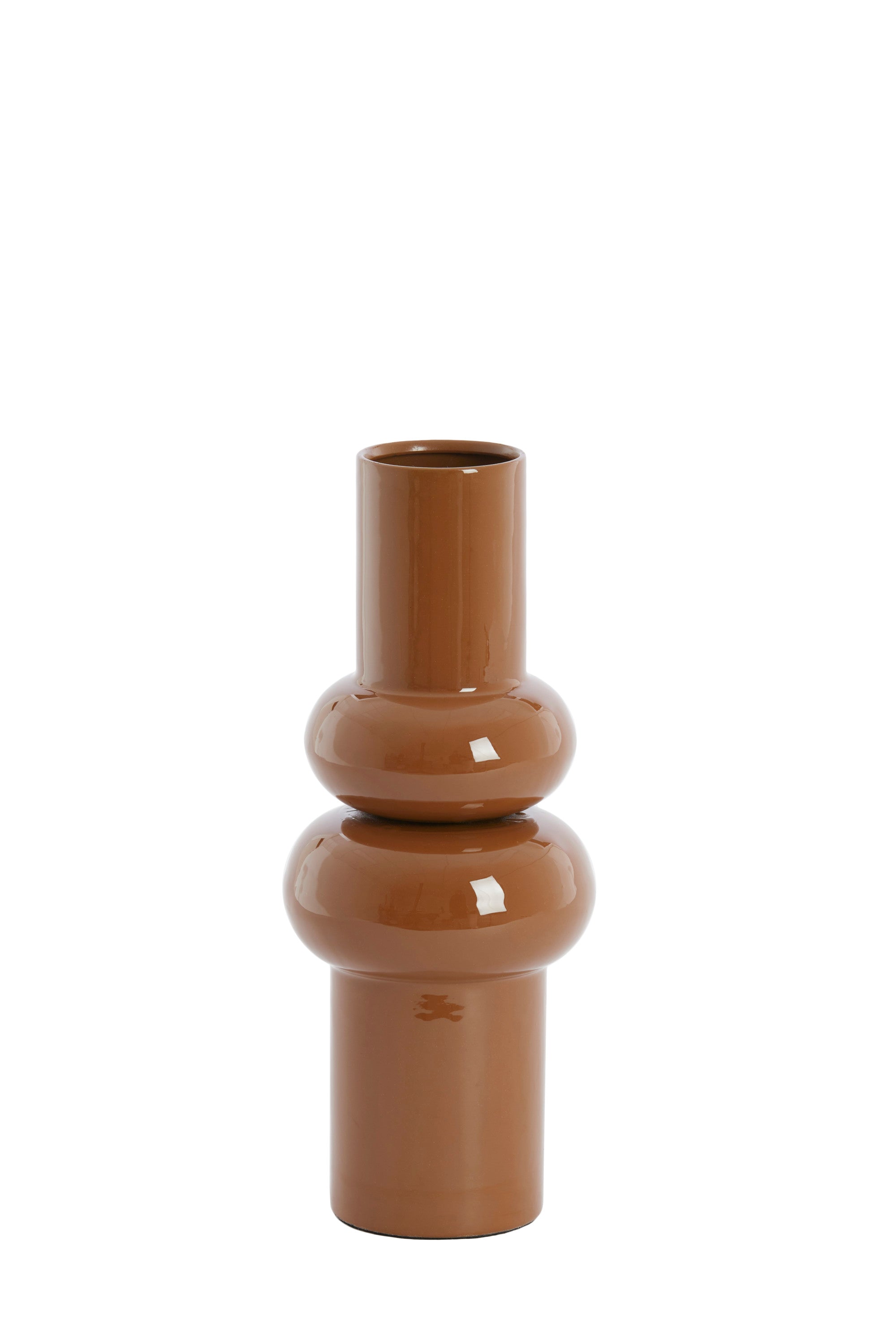 Irissa Caramel Metal Vase 36cm
