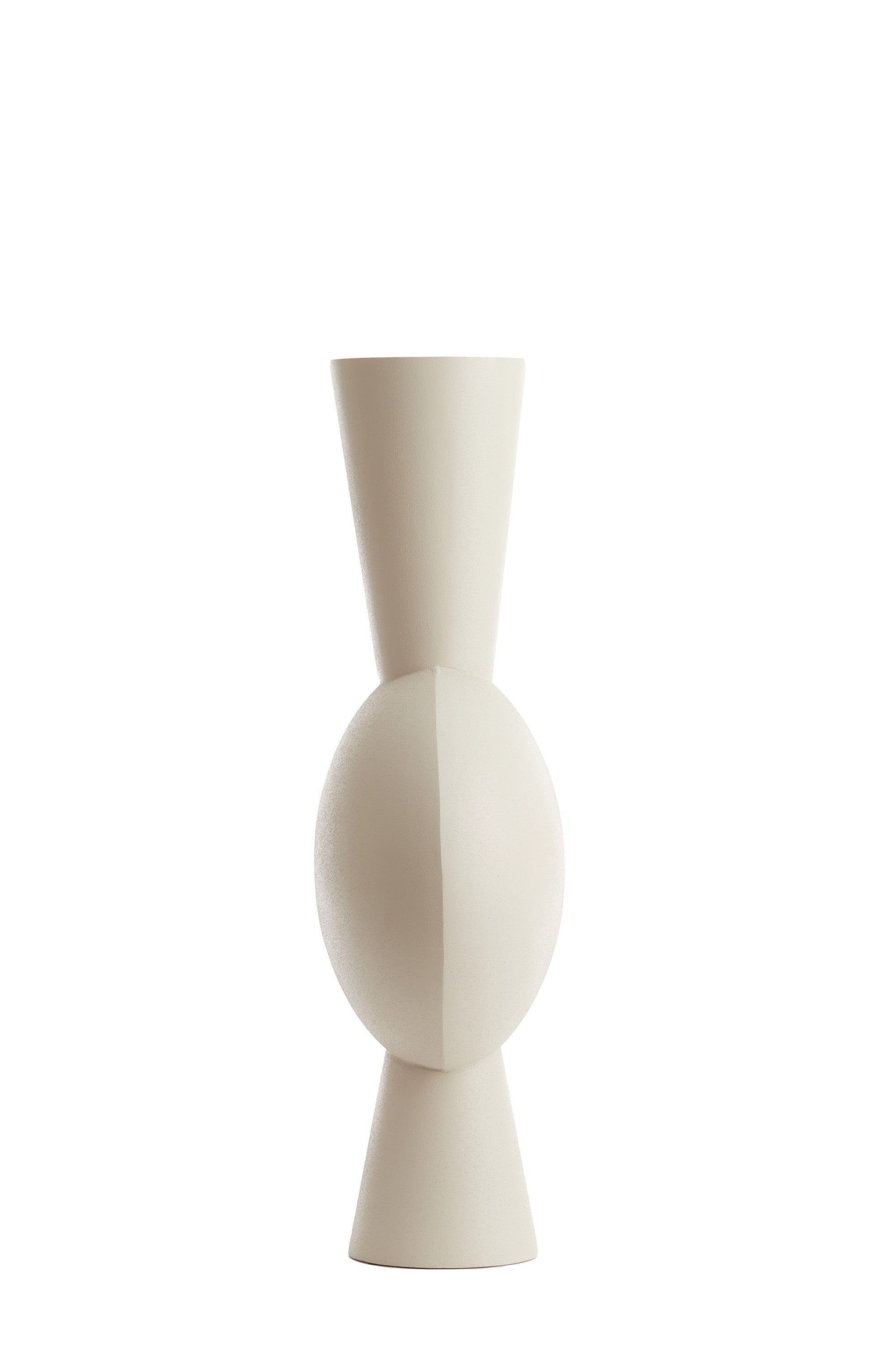 Kavandu Cream Metal Vase 81cm