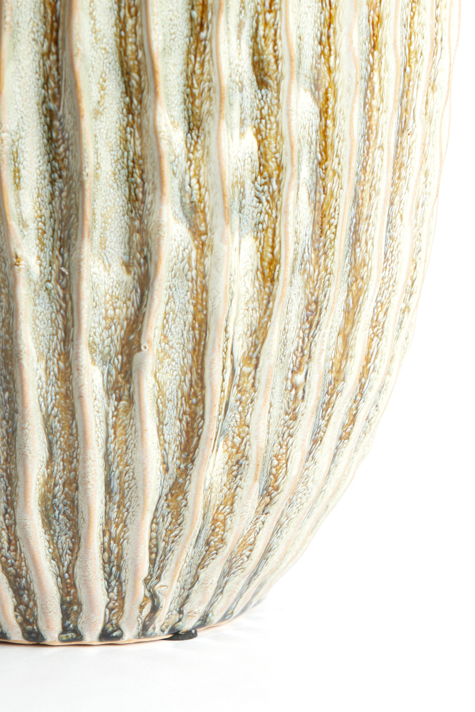 Talea Olive Green/Cream Ceramic Vase 28cm