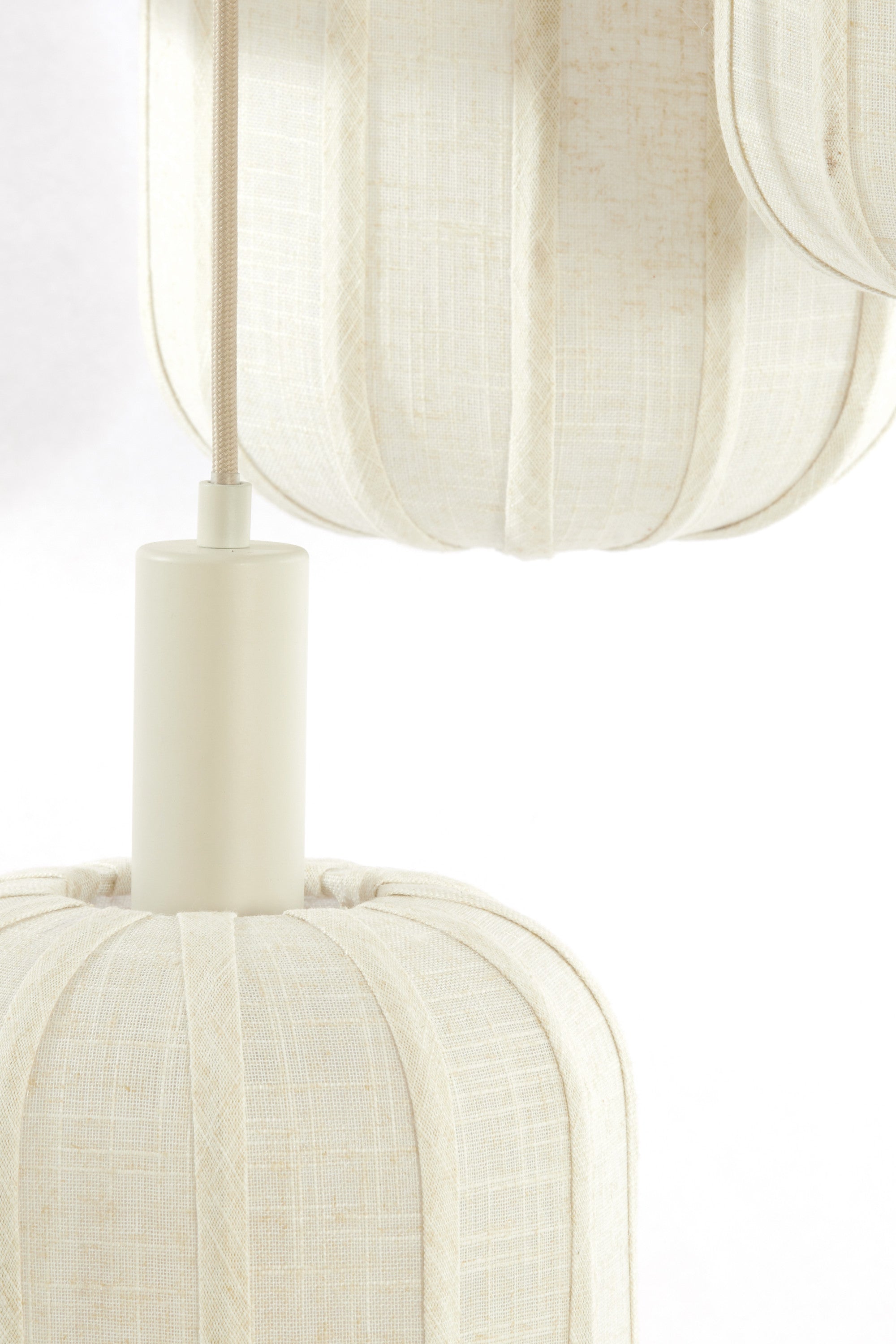 Tufia Cream Linen 7 Light Pendant Light