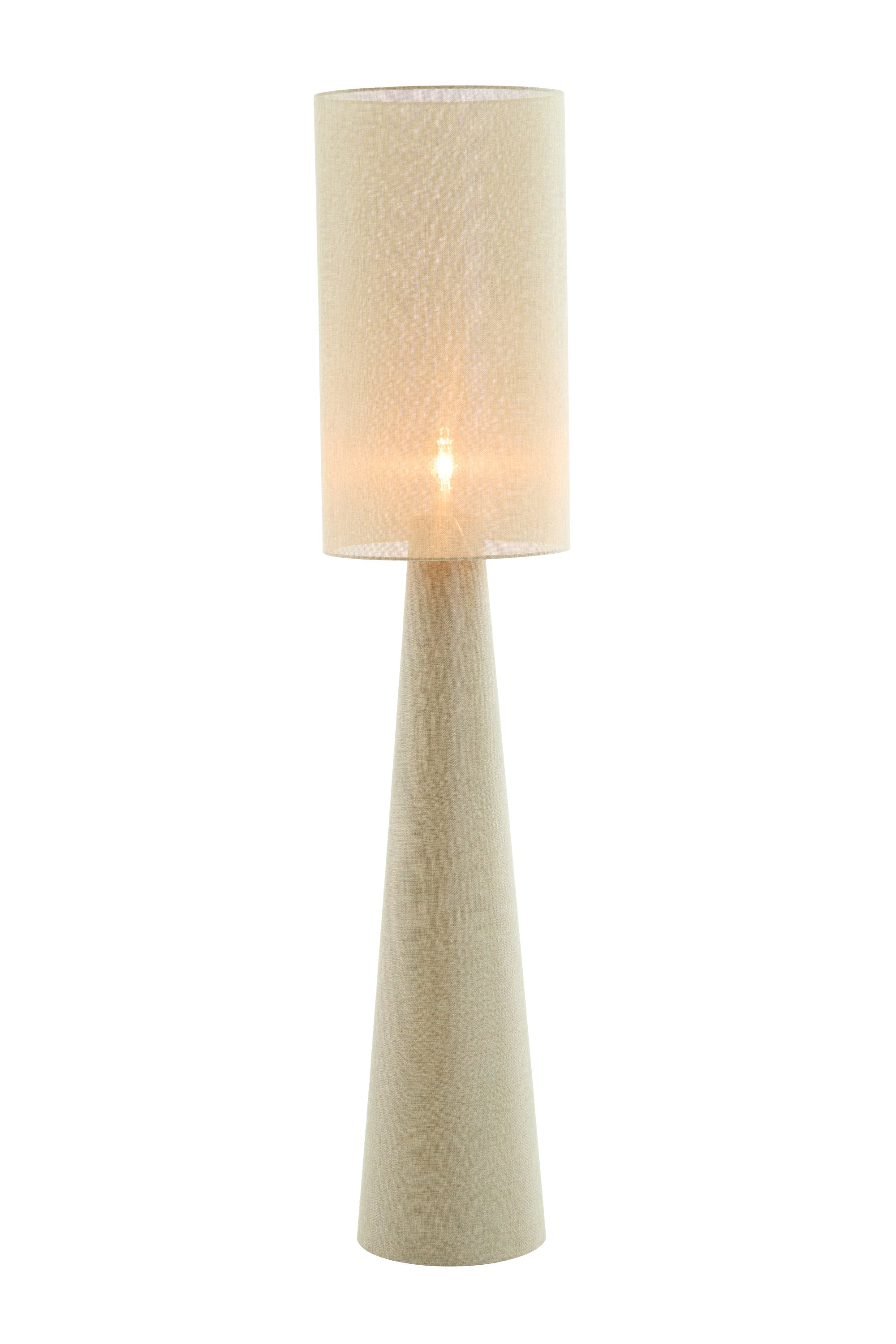 Micky Olive Green Linen Floor Lamp