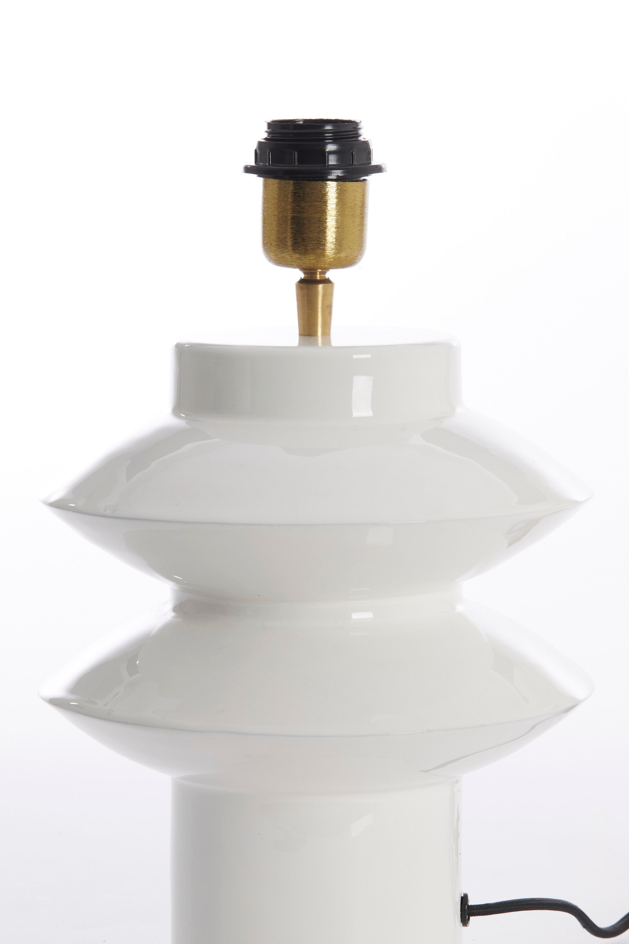 Petch Gloss White Metal Table Lamp Base 26cm