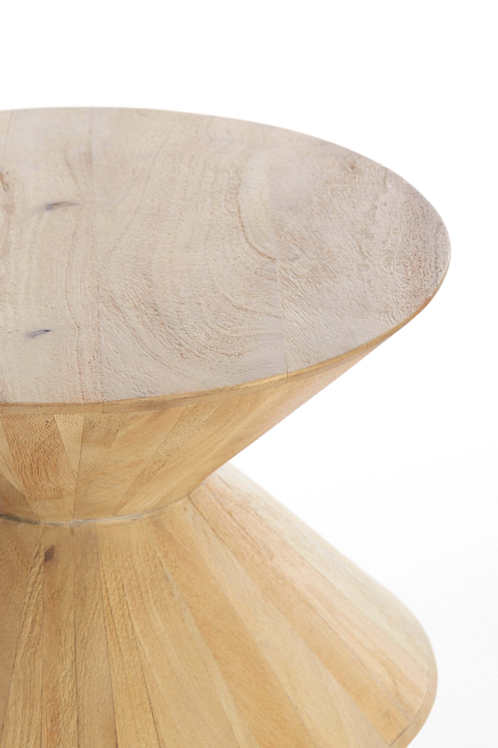 Larus Natural Mango Wood Round Side Table 60cm