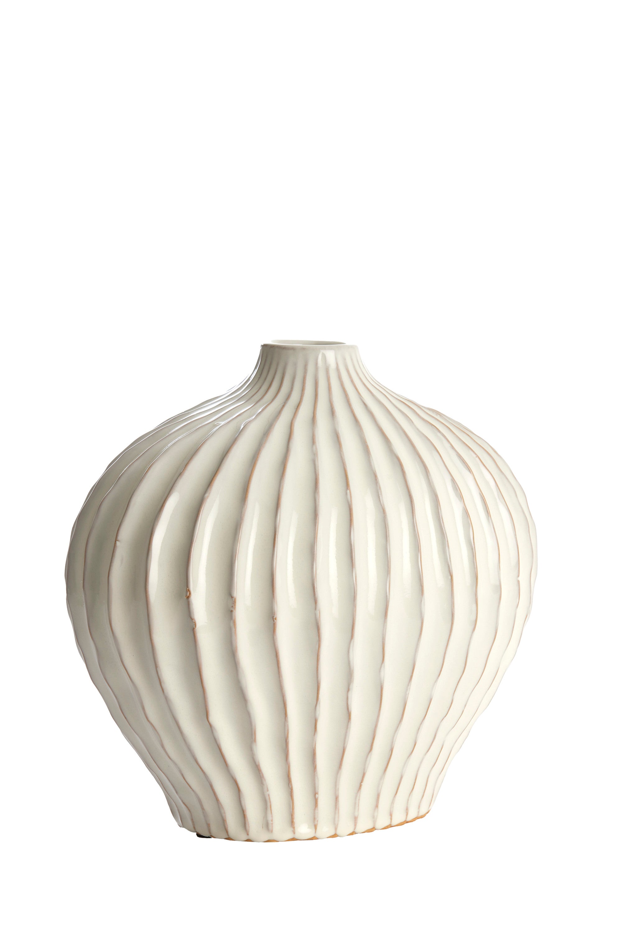 Lorito Cream Ceramic Vase 30cm