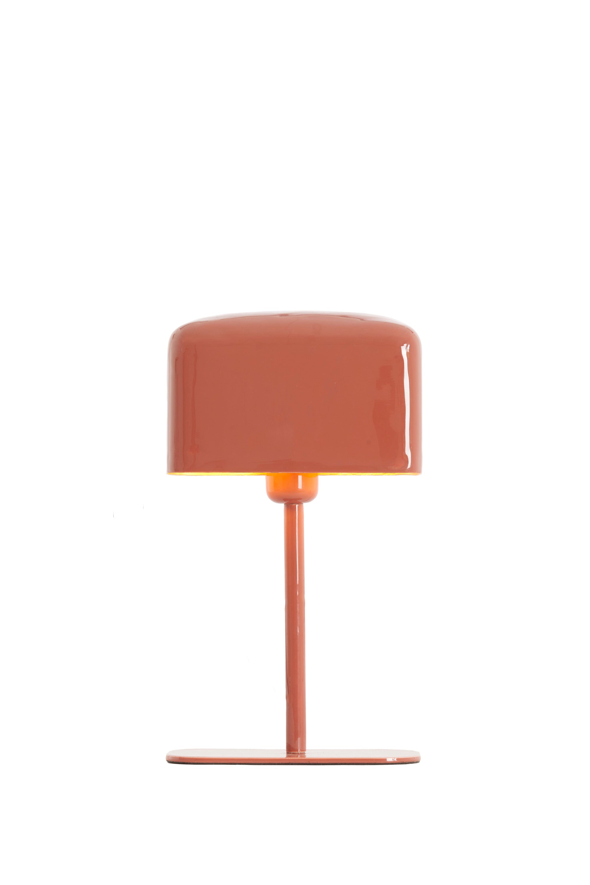 Elenie Gloss Dark Coral Metal Table Lamp
