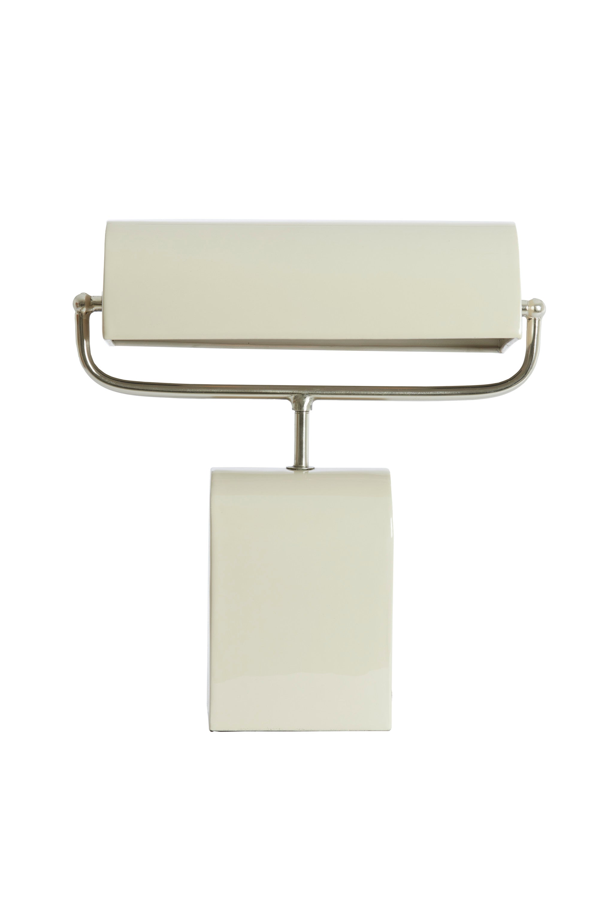 Cardona Cream & Satin Nickel Metal Table Lamp
