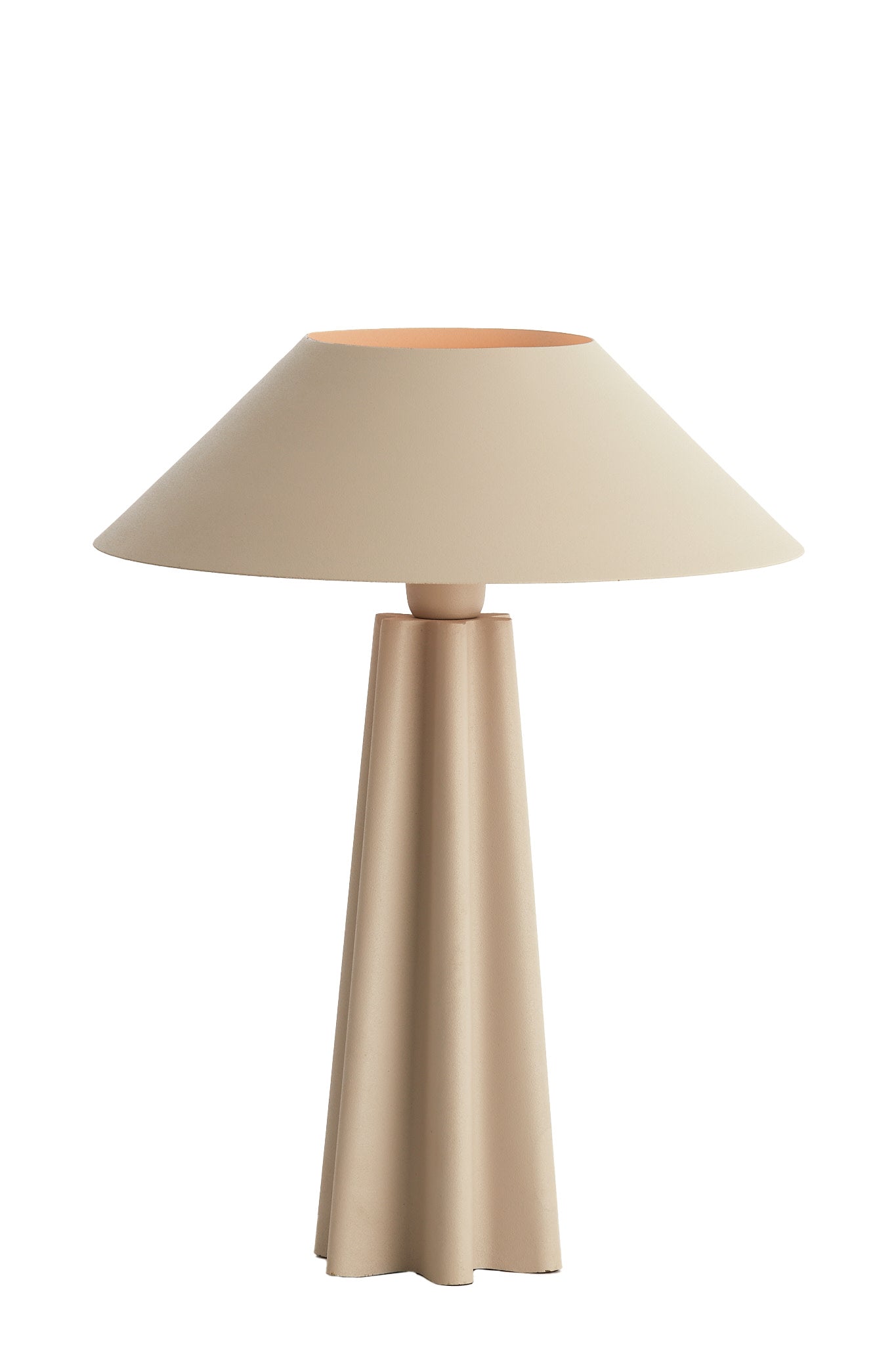 Cukai Matt Beige Metal Table Lamp