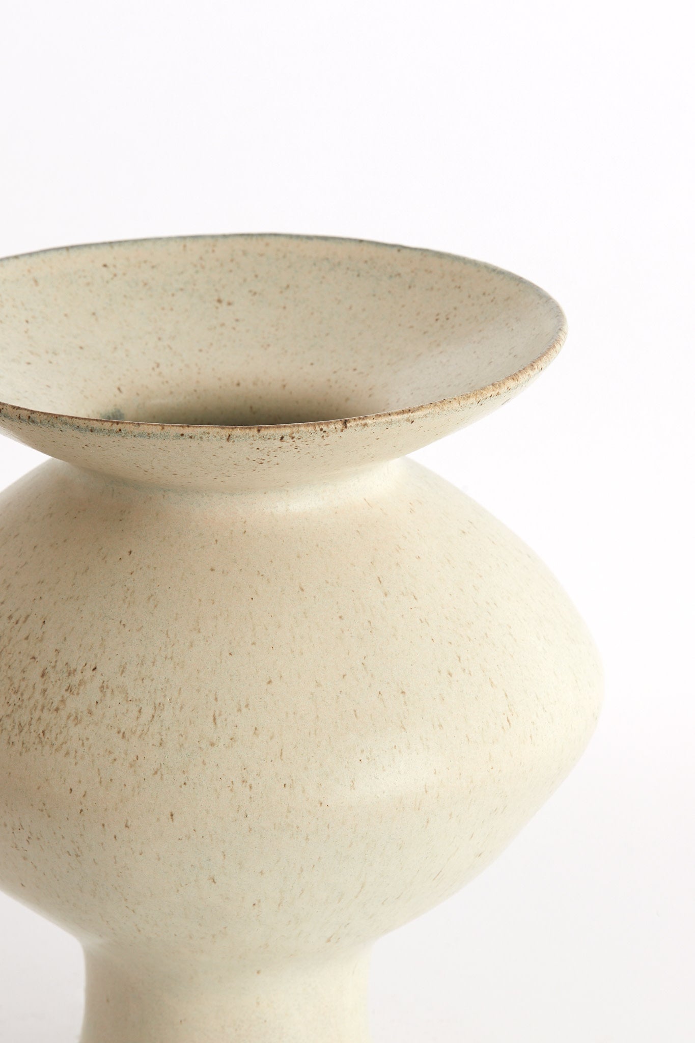 Ajuda Matt Cream/Sand Ceramic Vase 29cm