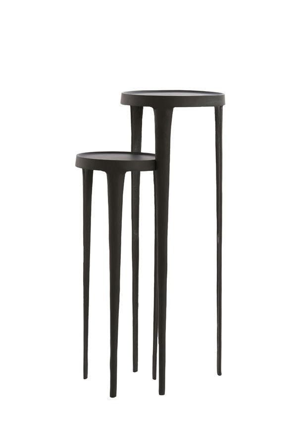 Tobias Set of 2 Black Metal Plinths