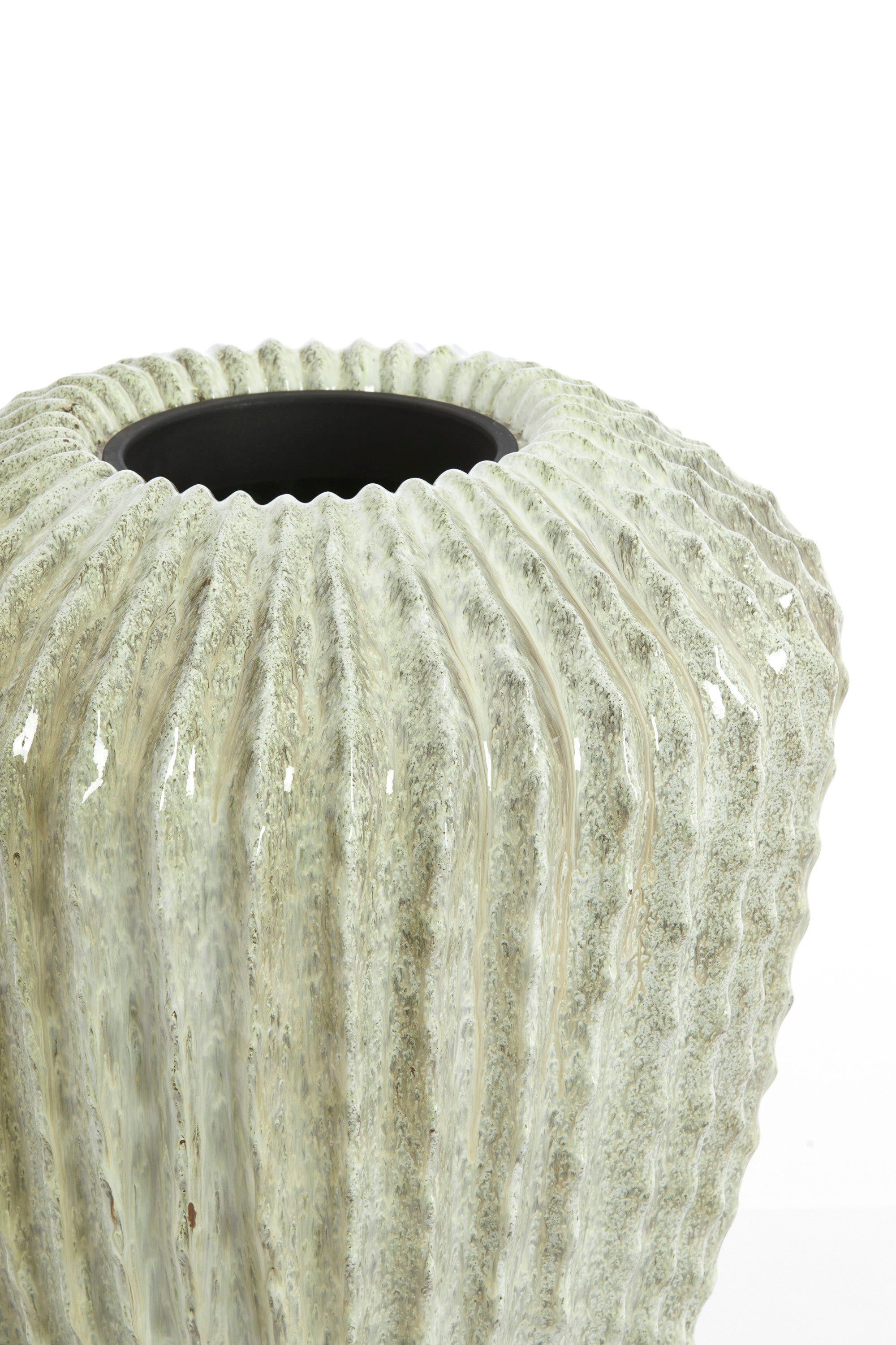 Cacti Gloss Mint Green Decorative Planter 65cm