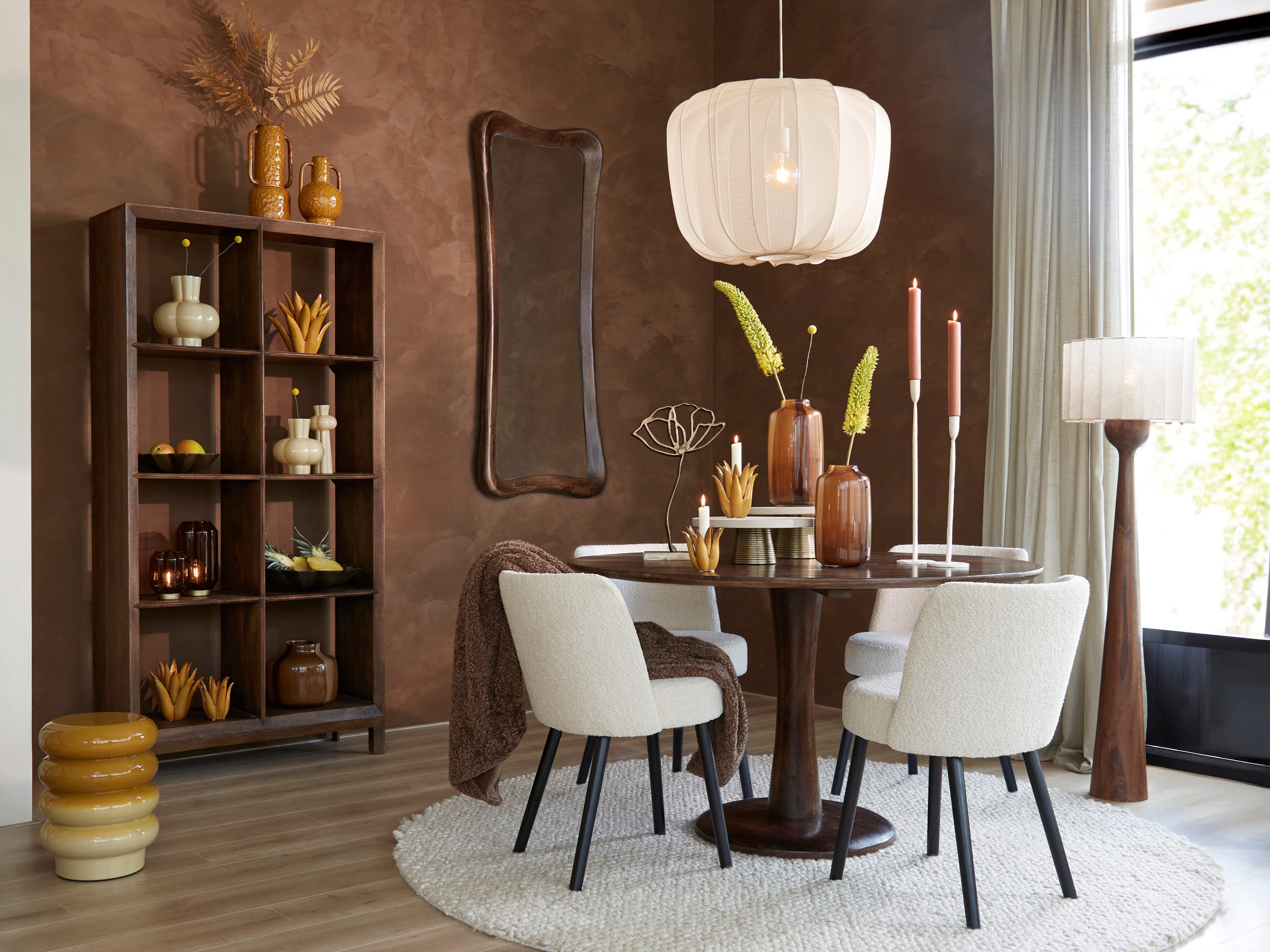 Festina Russet Wood Floor Lamp Base