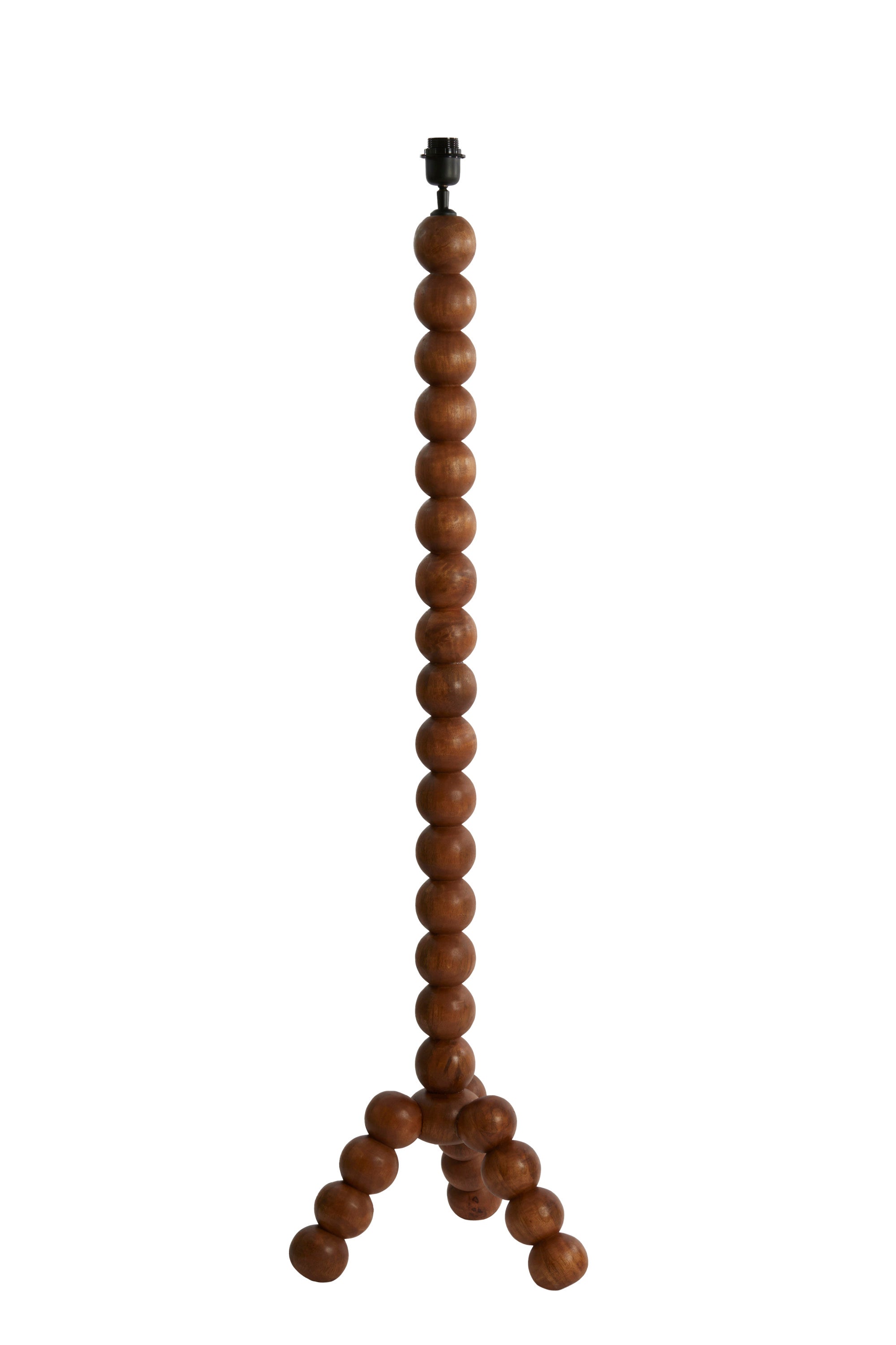 Veglio Oiled Brown Wood Floor Lamp Base