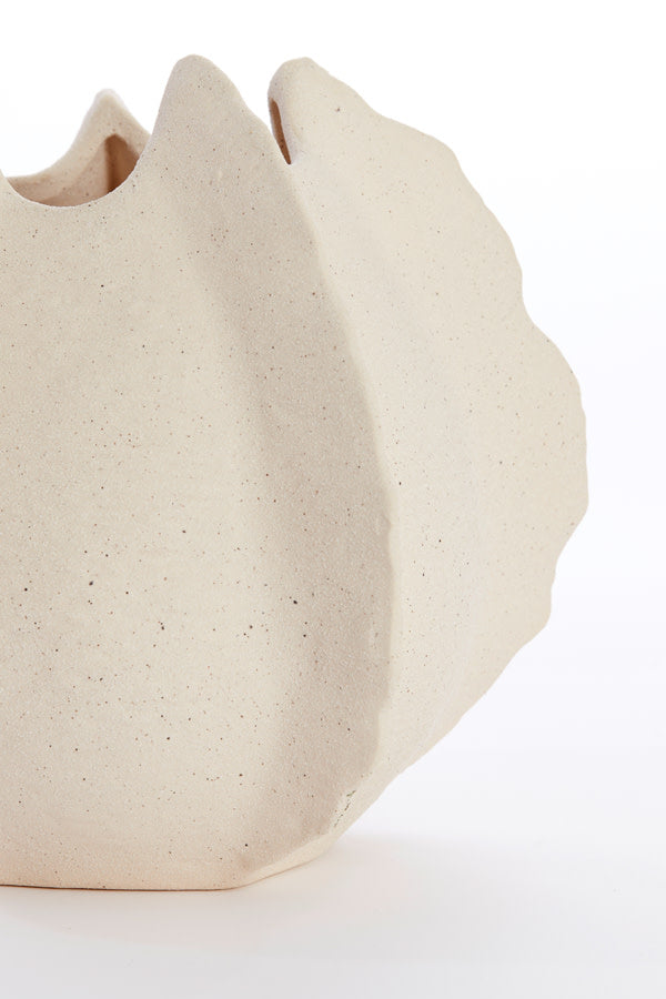 Kelapa Cream Ceramic Vase 23cm
