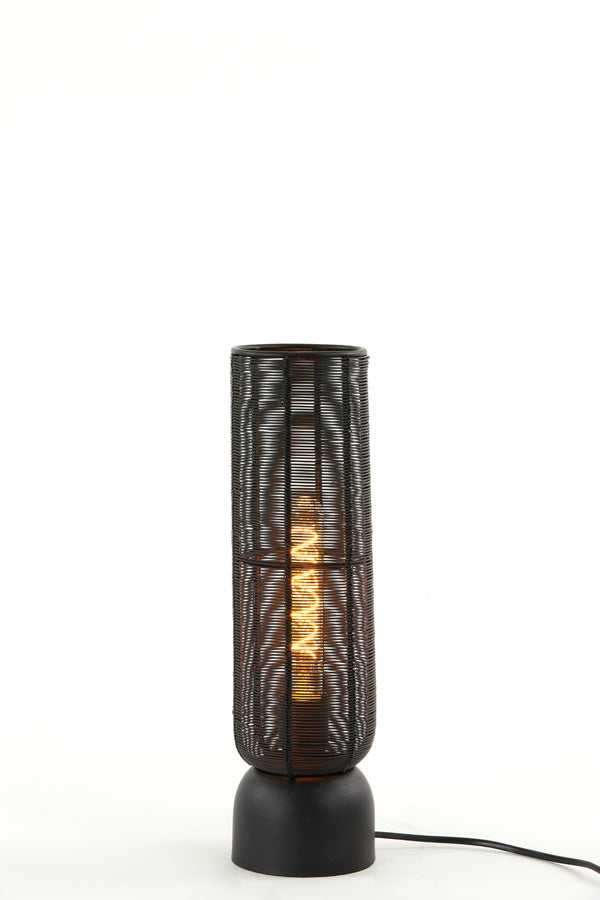 Lezuza Matt Black Metal Table Lamp 39.5cm