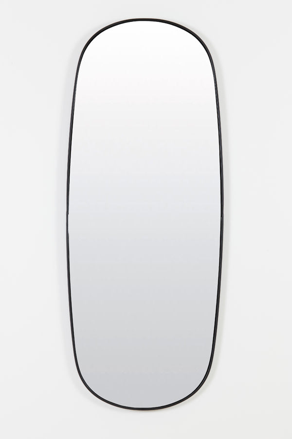 Libra Smoked Glass & Matt Black Rectangular Wall Mirror