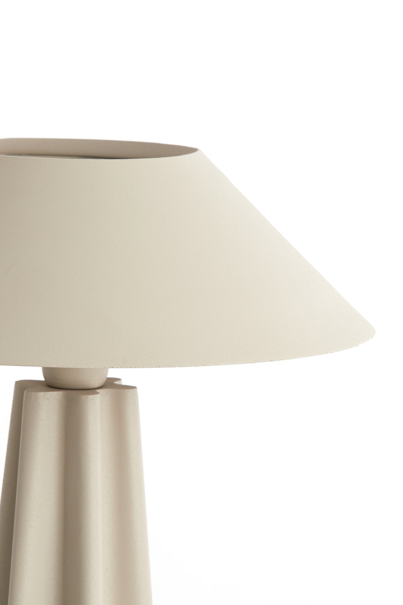 Cukai Matt Beige Metal Table Lamp