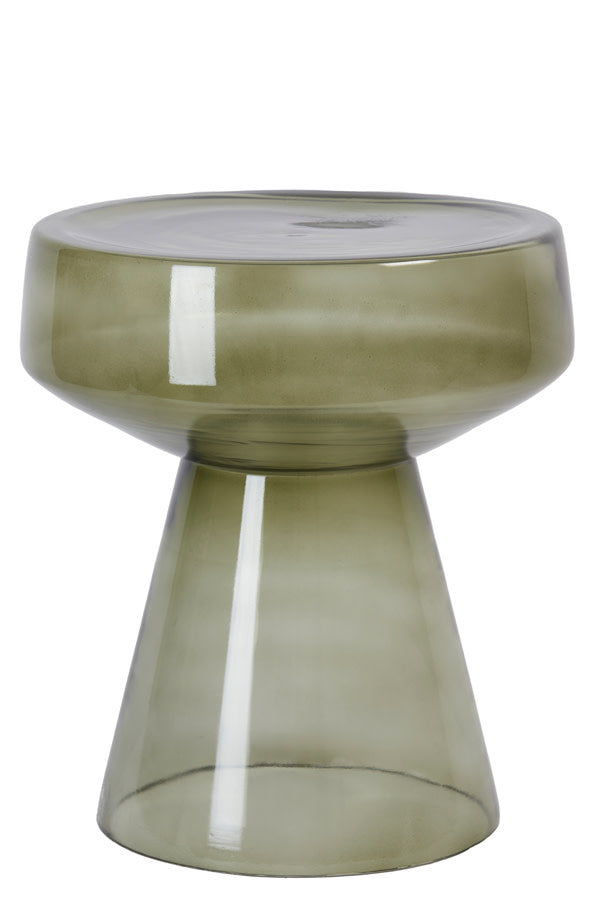 Dakwa Grey Green Glass Round Side Table 44cm
