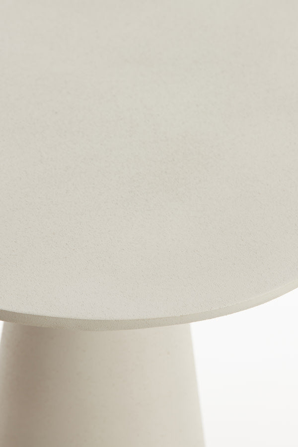 Abala Matt Cream Metal Square Side Table 53cm