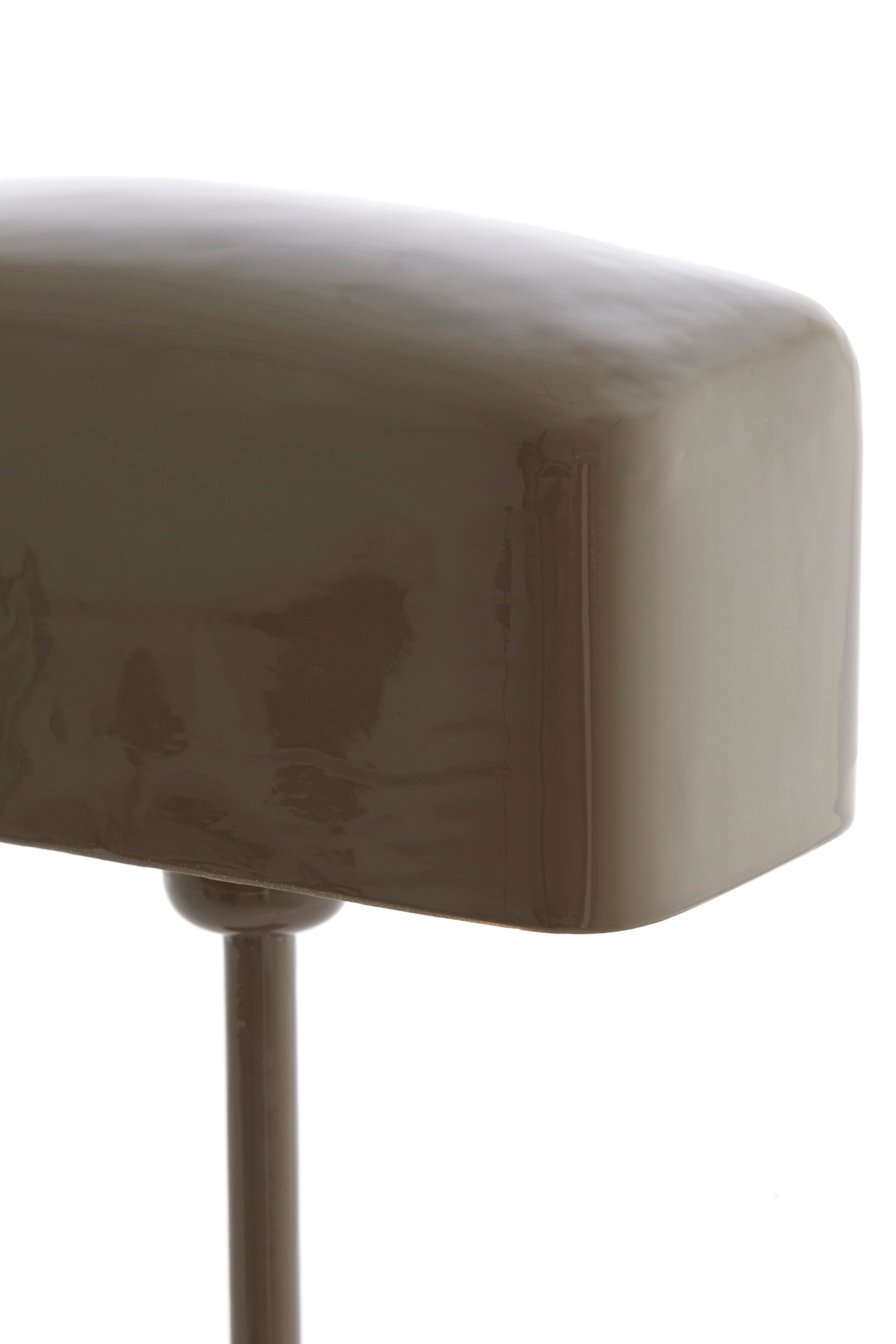 Elenie Gloss Dark Brown Metal Table Lamp 48cm