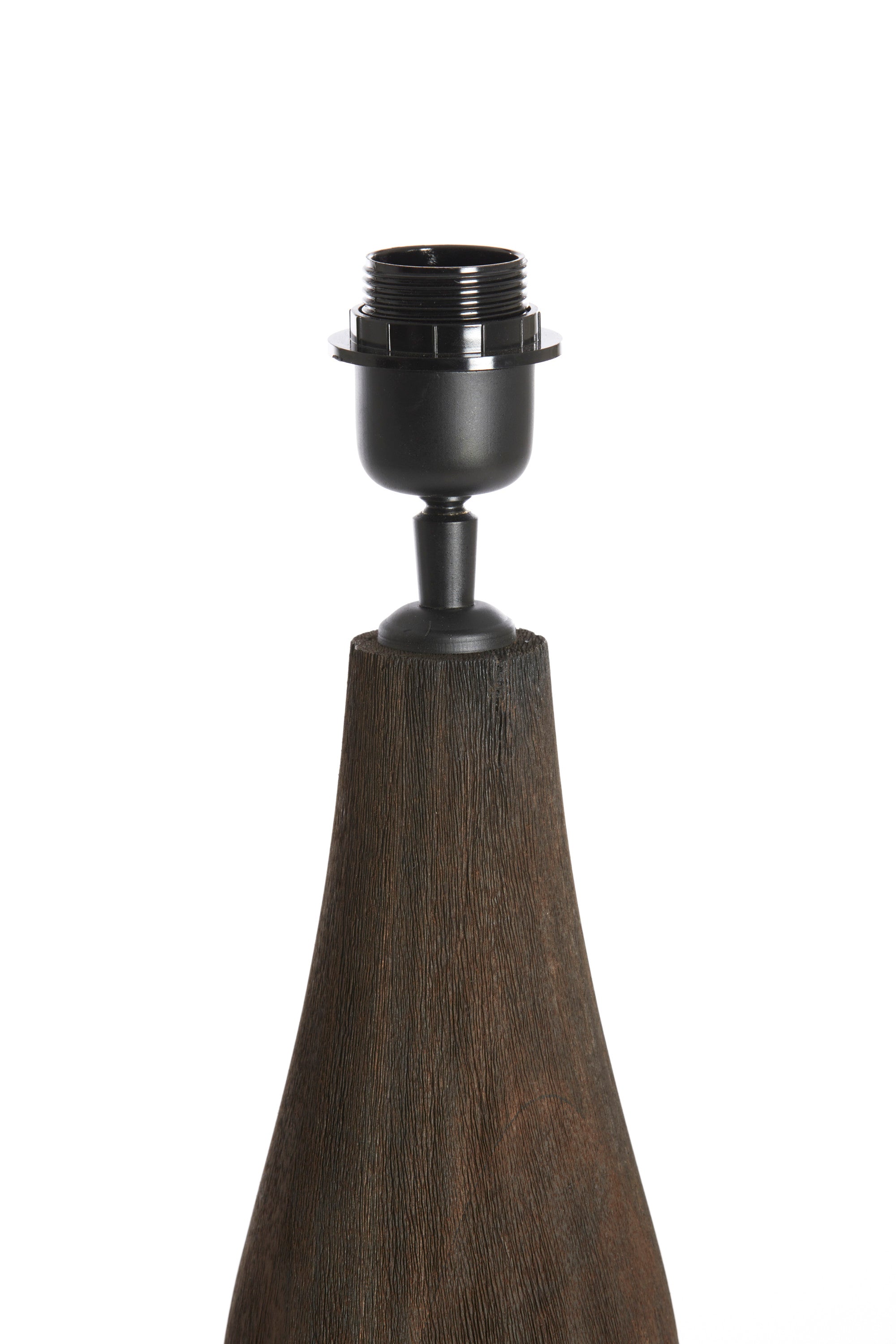 Trapino Matt Dark Brown Wood Table Lamp Base 42cm