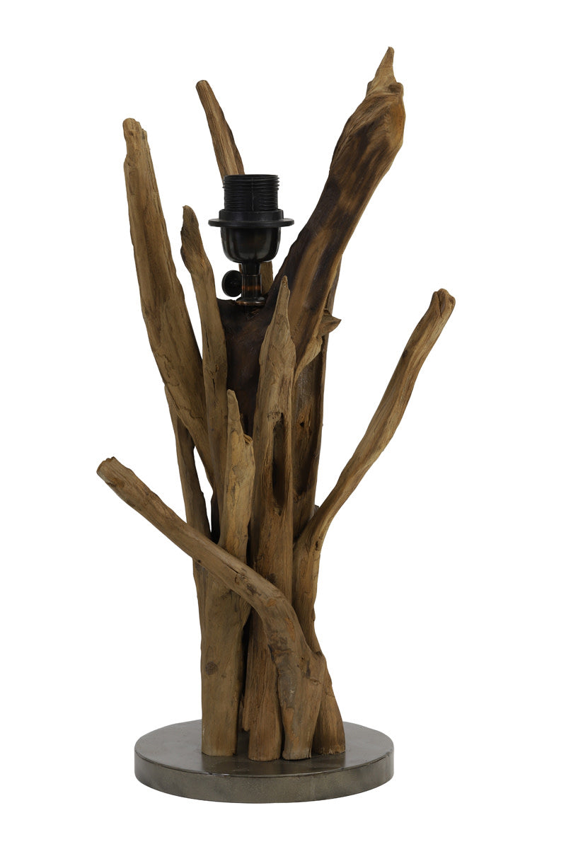 Bluma Natural Brown Wood Table Lamp Base