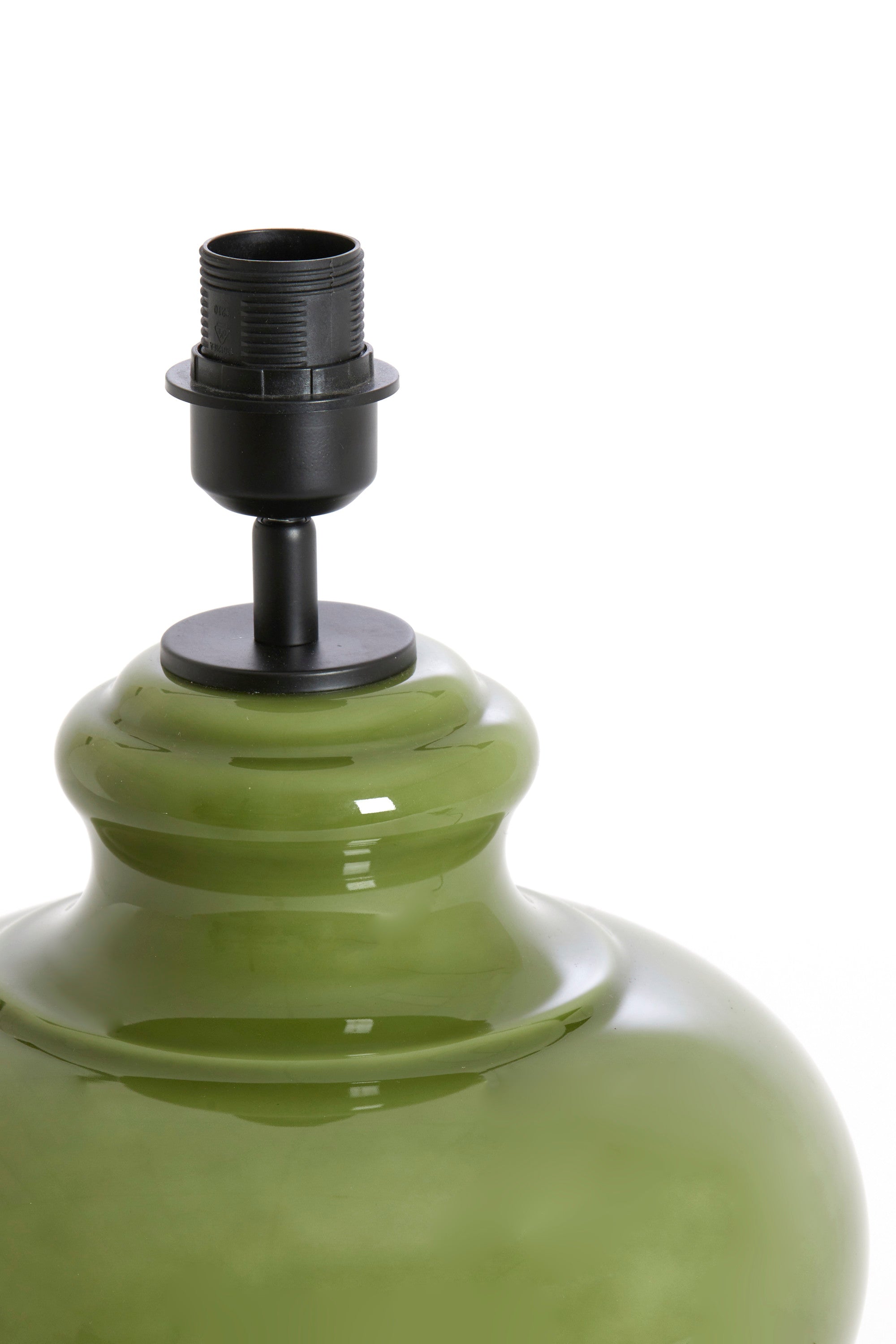 Verde Olive Green Glass Table Lamp Base 28.5cm