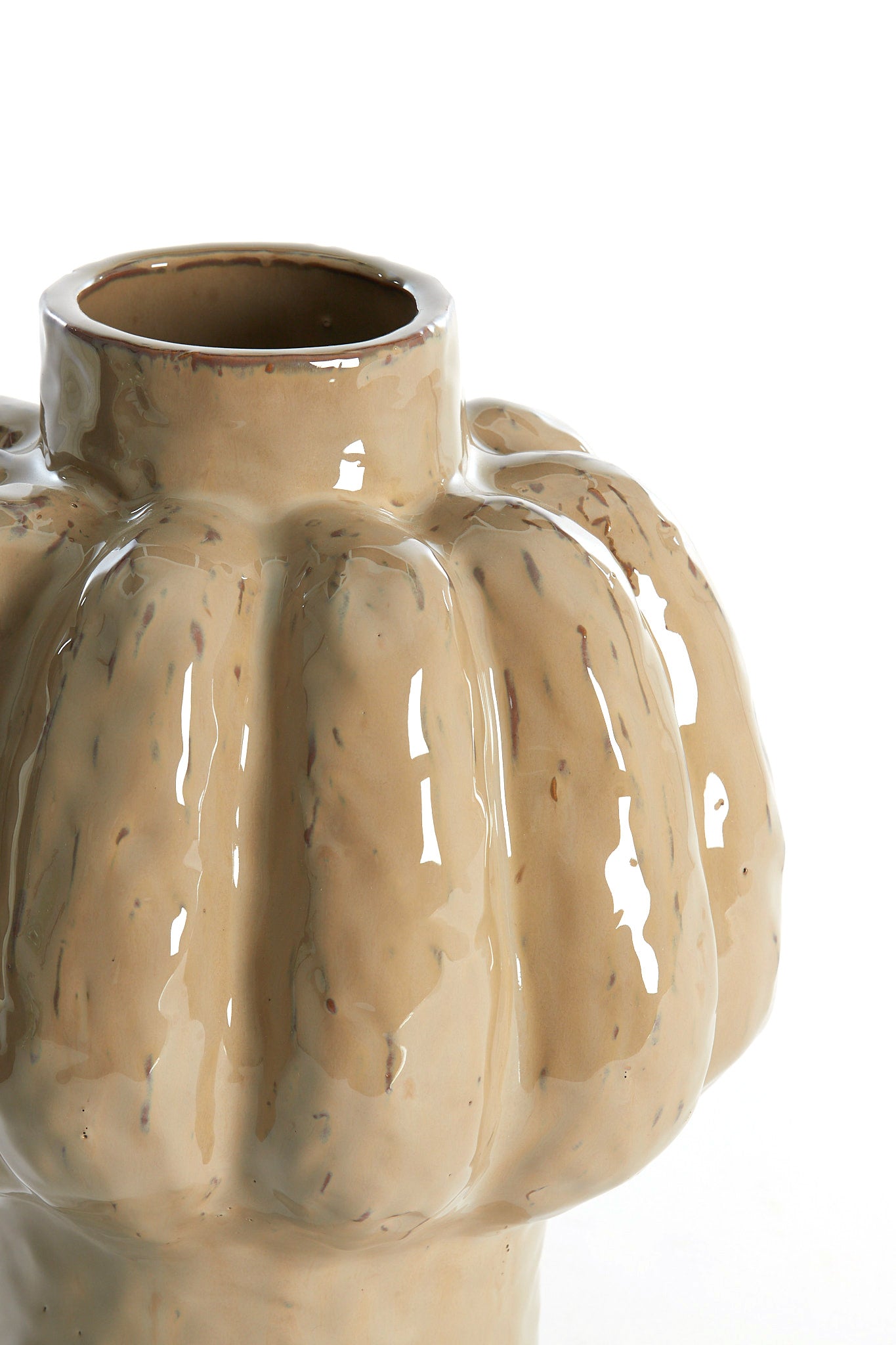 Aliveri Taupe Ceramic Vase 29cm