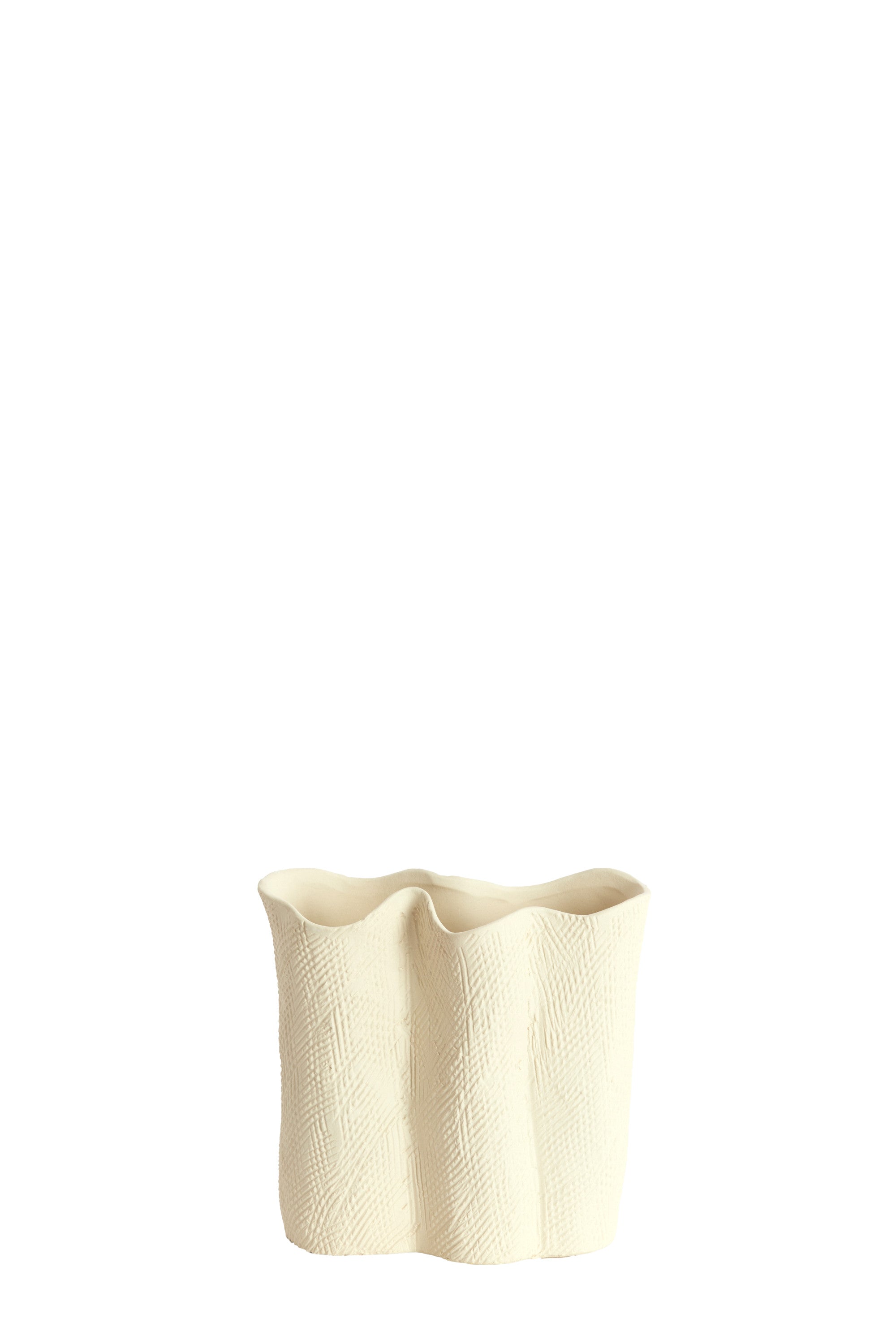 Flovilla Cream Sculptural Ceramic Vase 18.5cm