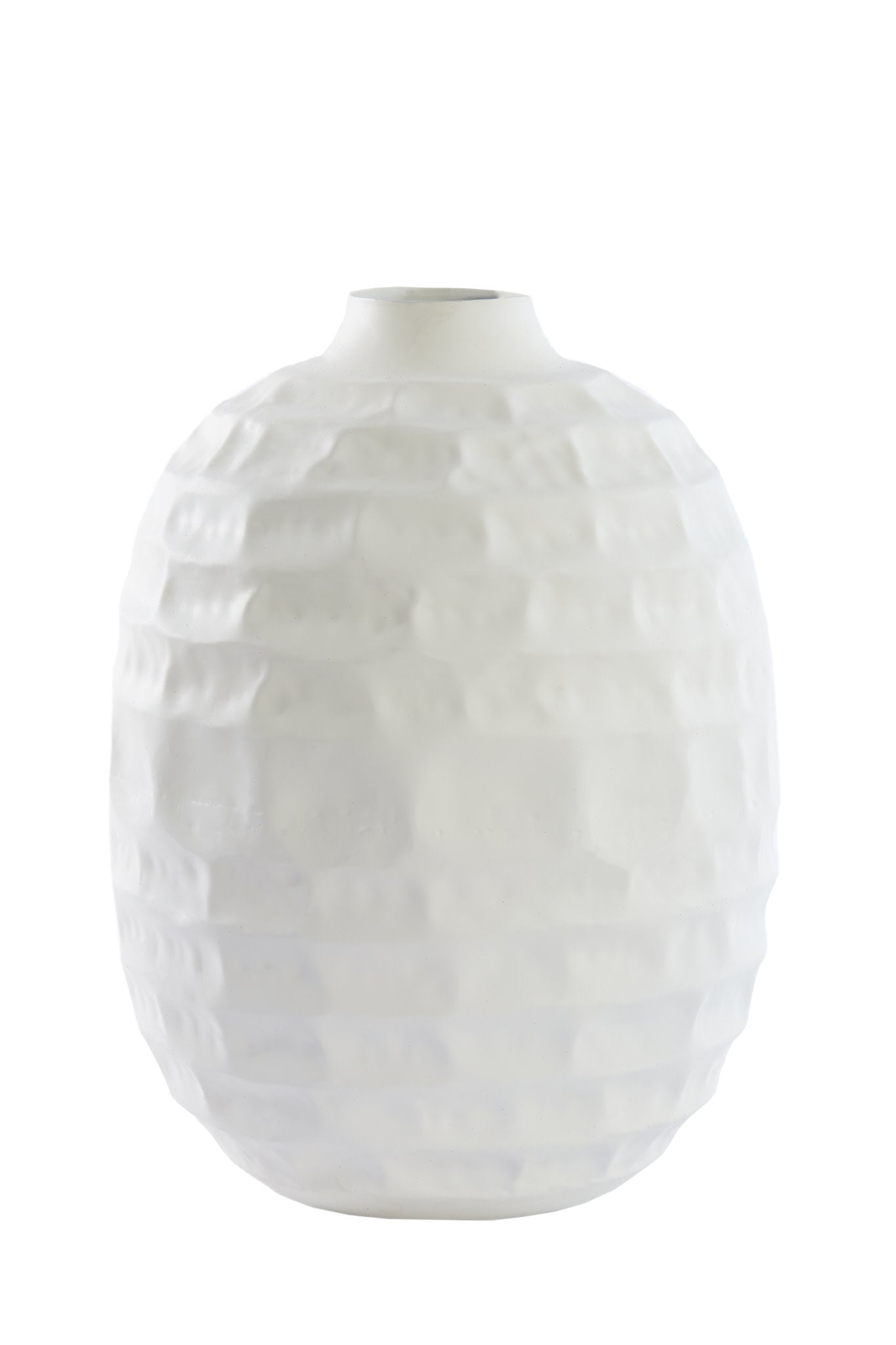 Tariva Matt Cream Metal Vase 35cm