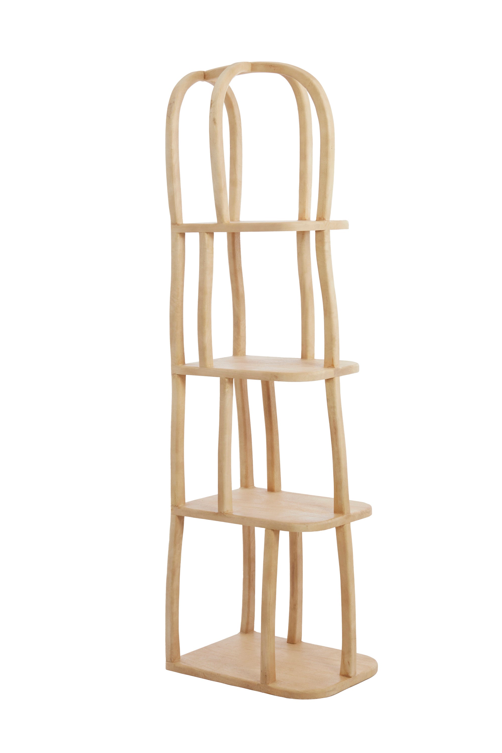 Lowe Matt Natural Wood Open Display Unit