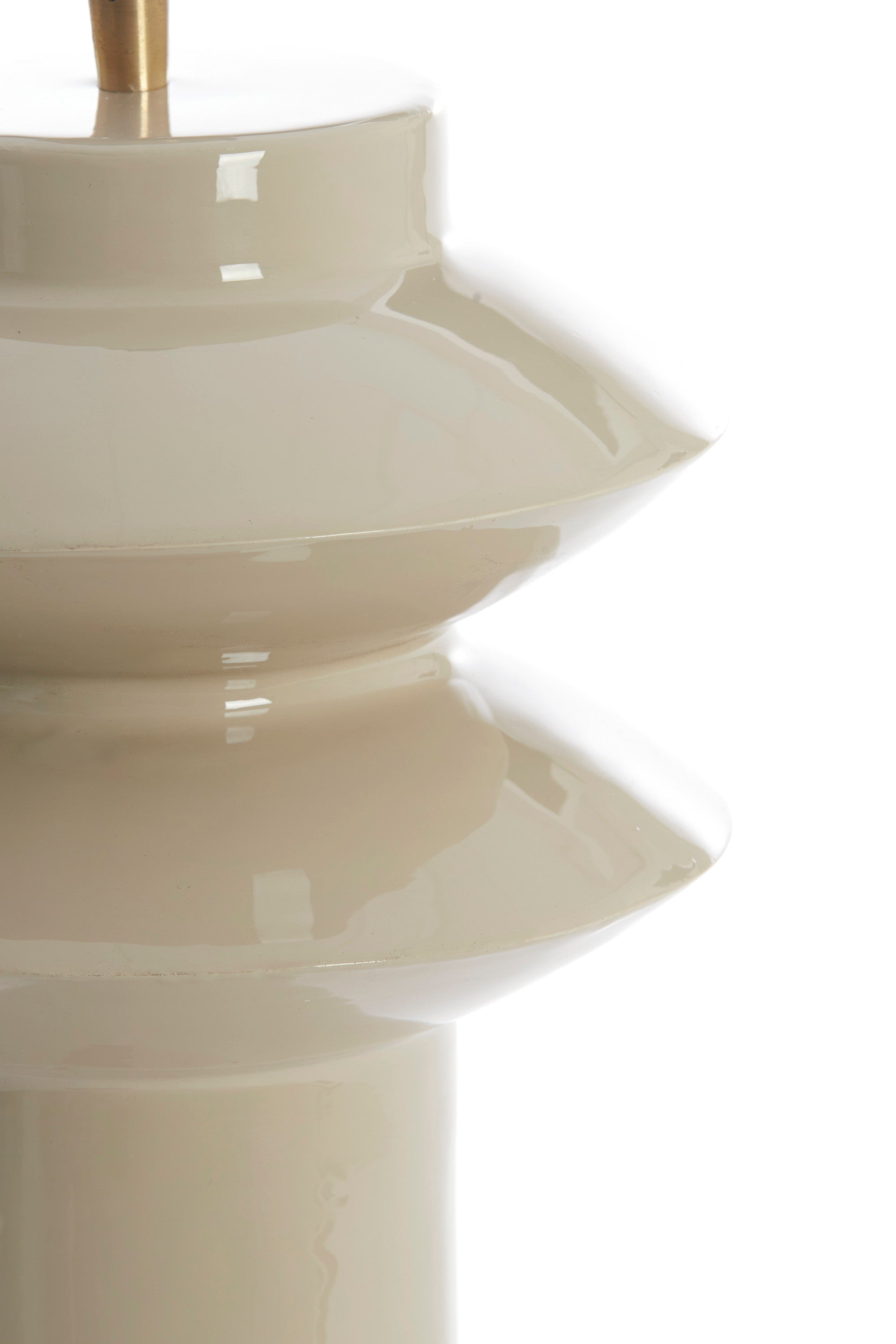 Petch Gloss Light Grey Metal Table Lamp Base 26cm