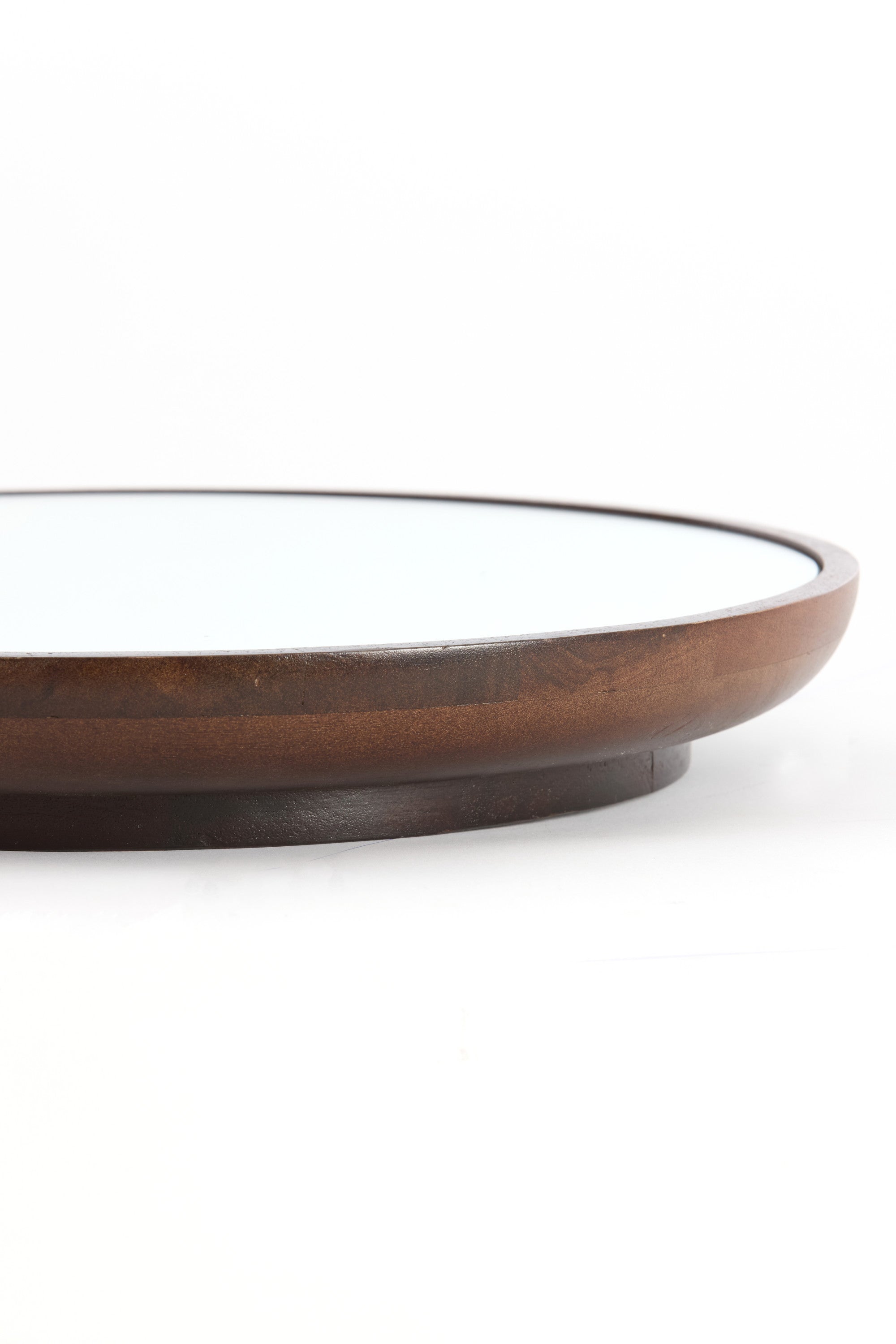 Mamali Brown Mango Wood Round Wall Mirror 56cm