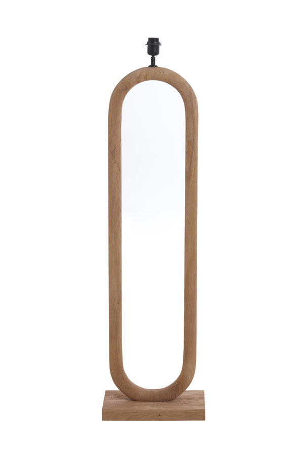 Paceco Matt Natural Wood Floor Lamp Base