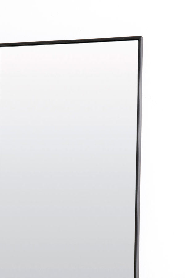 Zeneta Clear Glass & Black Rectangular Full Length Leaner Mirror 170cm